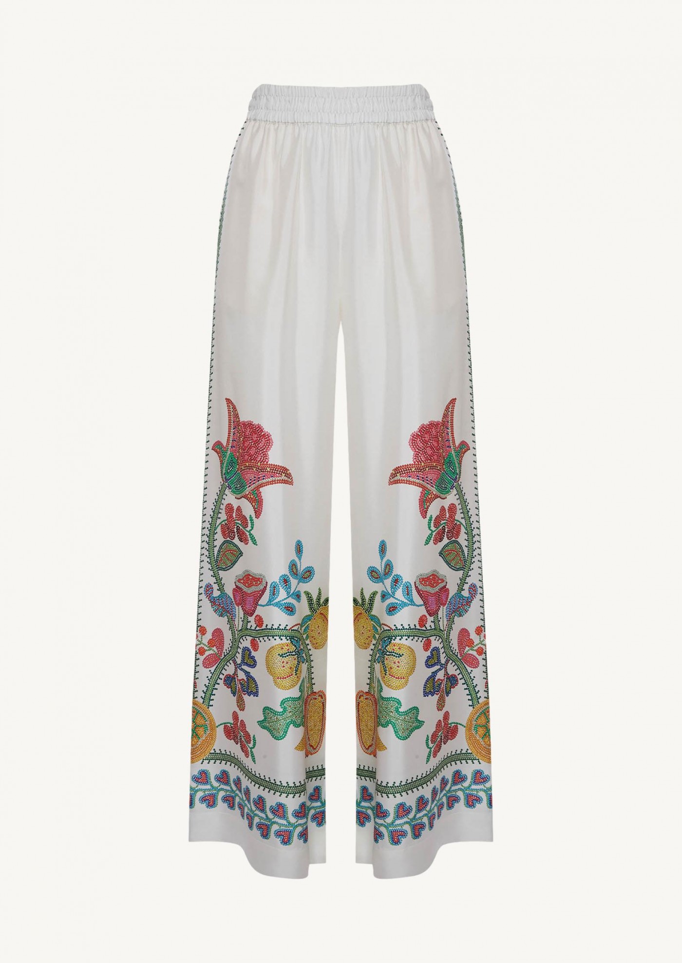 La DoubleJ floral silhouette printed shorts - Black