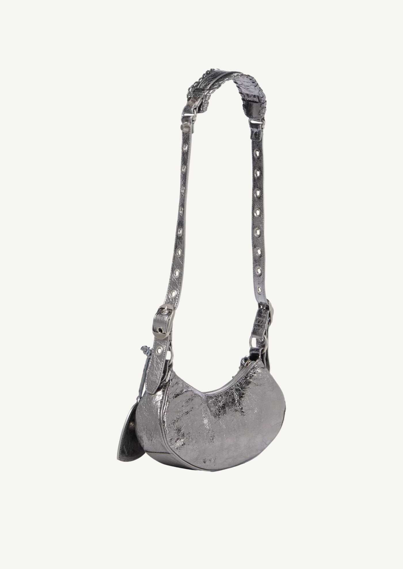 La Cagole XS bag in silver