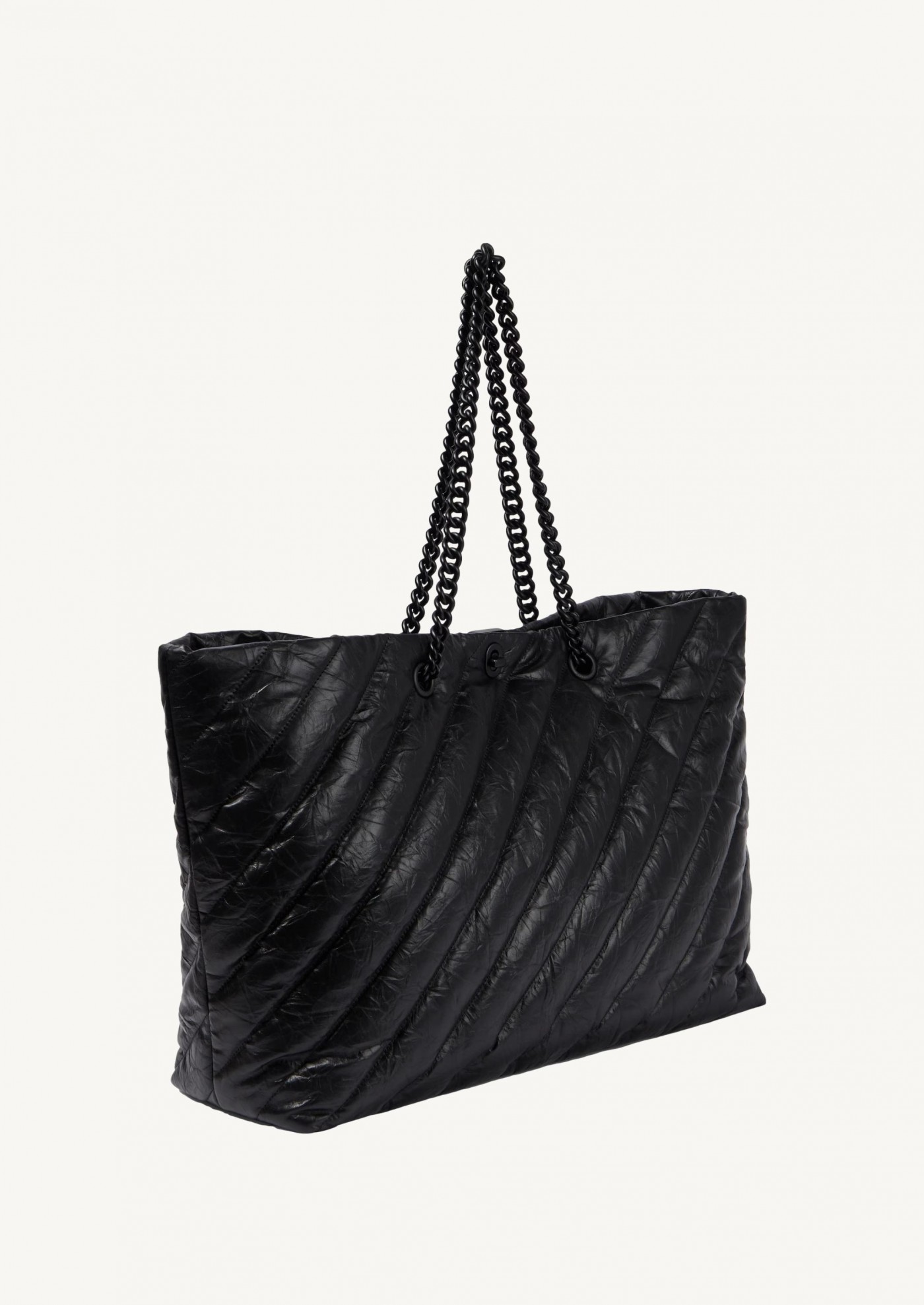 Crush East-West Large quilted leather bag