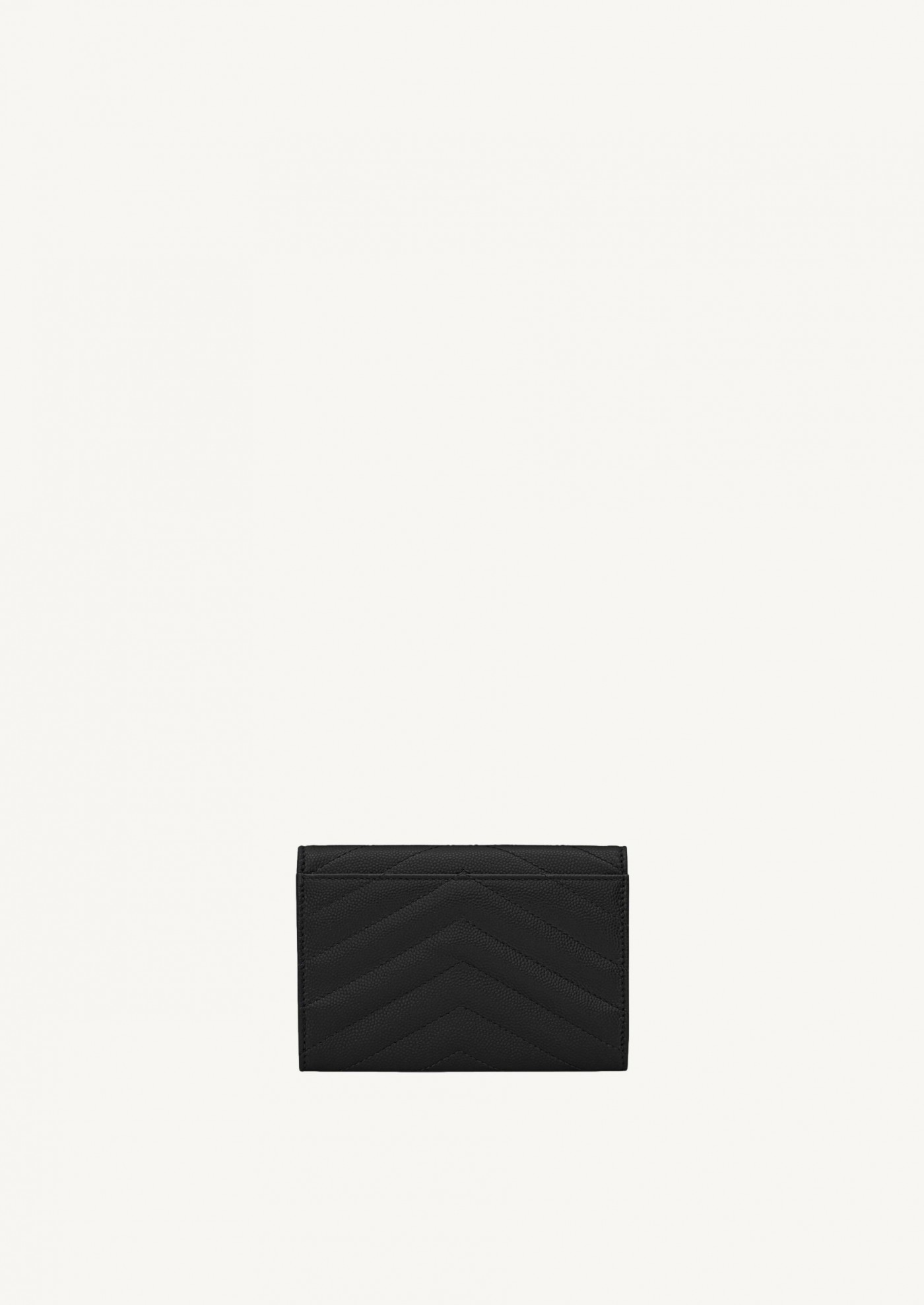 Cassandre matelassé small envelope wallet in grain de poudre embossed leather