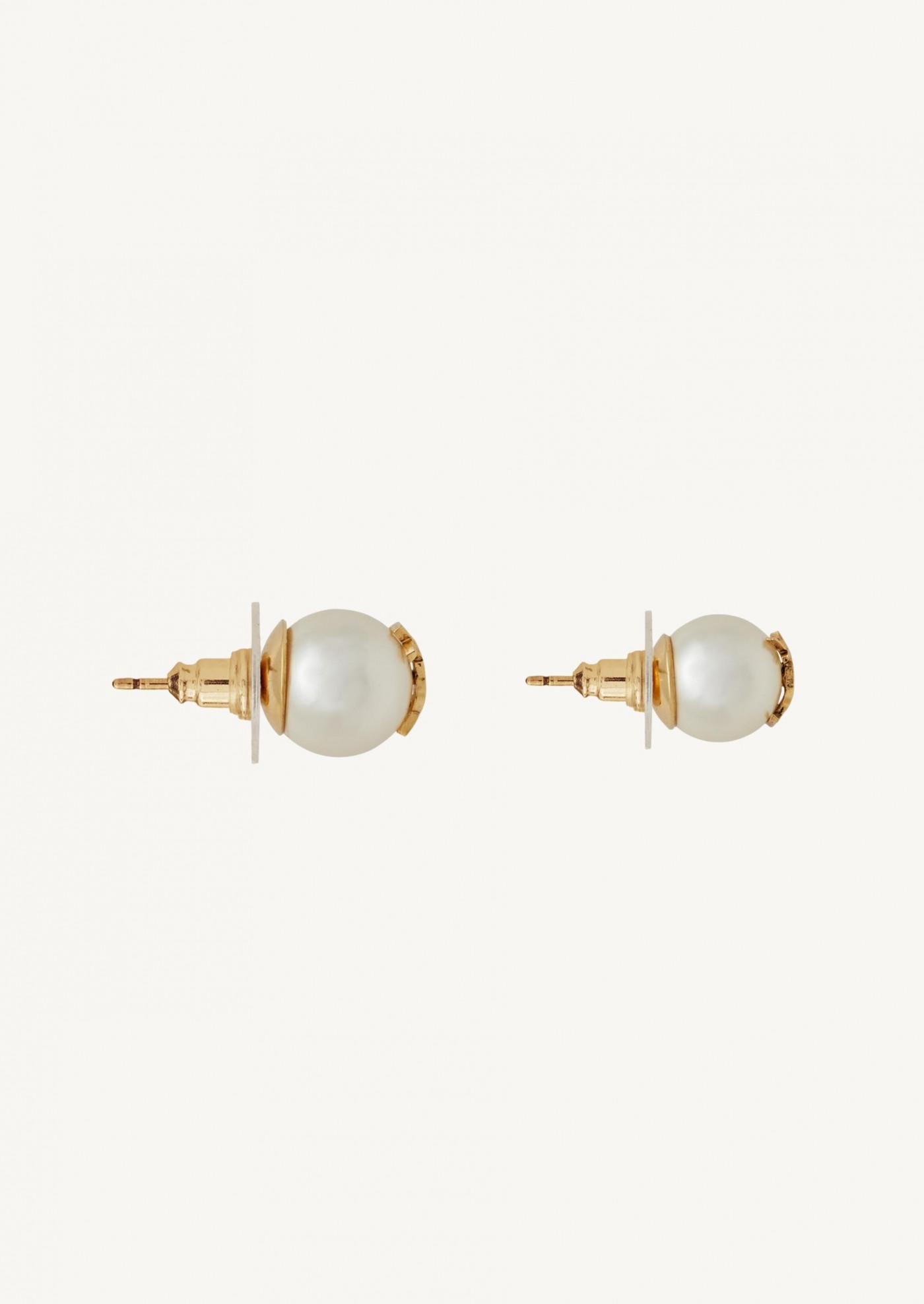 Boucles d’oreilles perles cassandre en métal YSL