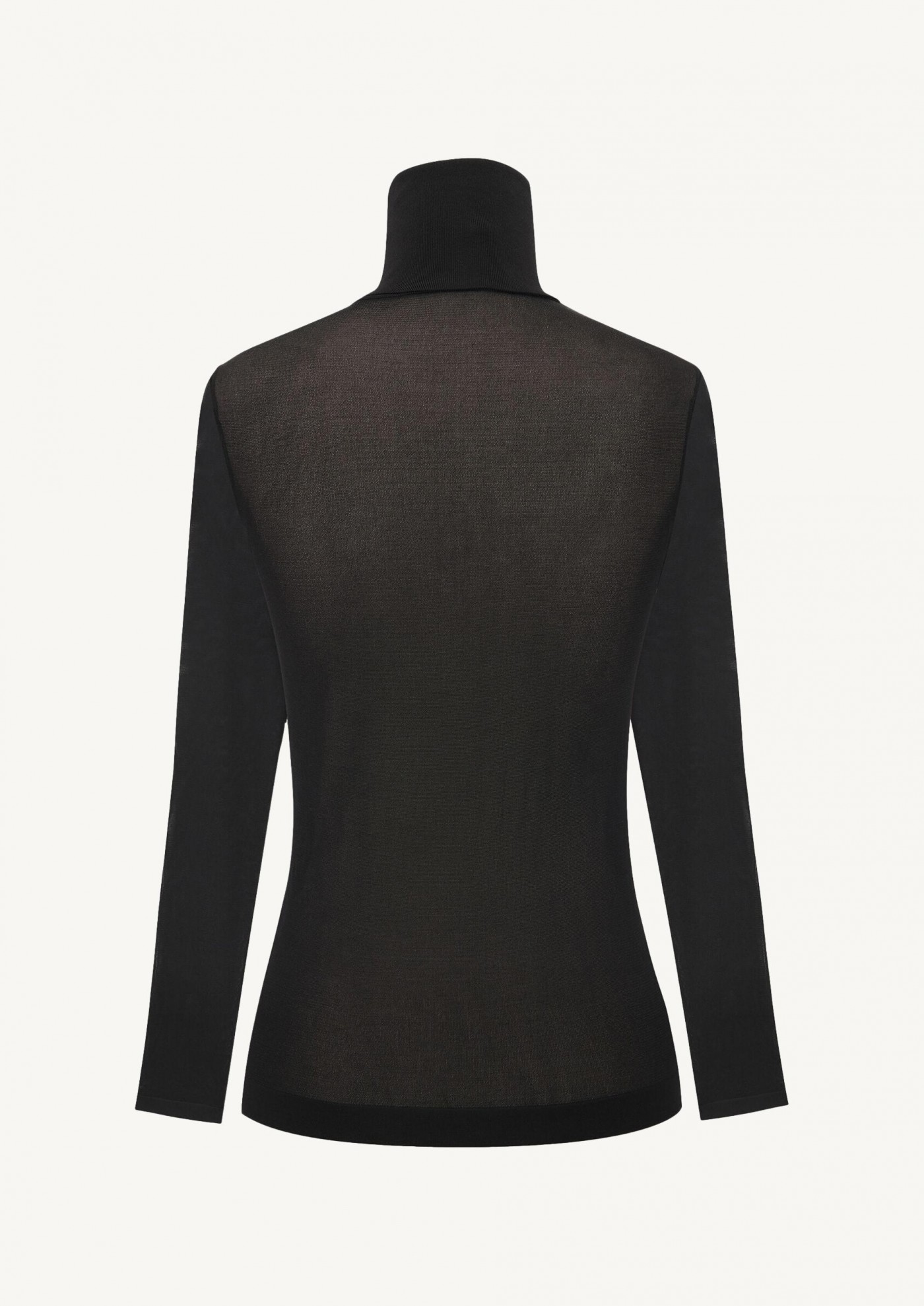 Roll-neck long-sleeved top