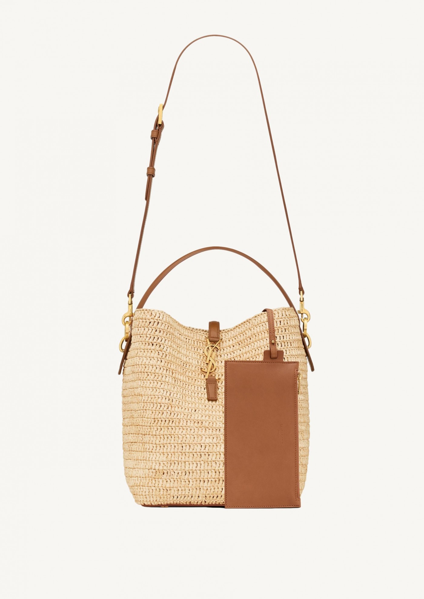 The 37 in raffia and natural leather