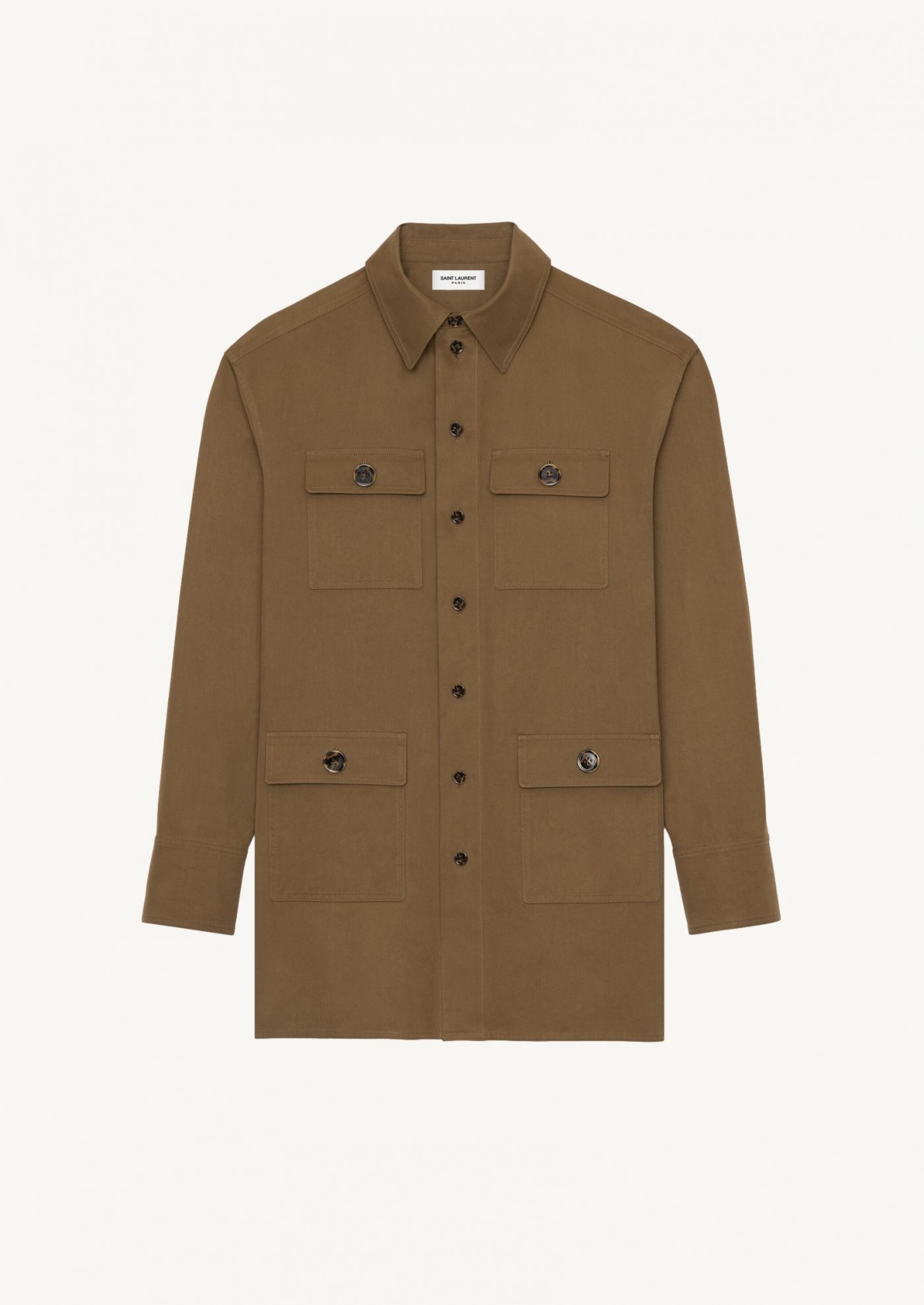 【送料&関税込】Saint Laurent Saharienne Shirt Saint Laurent Saharienne Shirt in Cotton Drill | Saks Fifth
