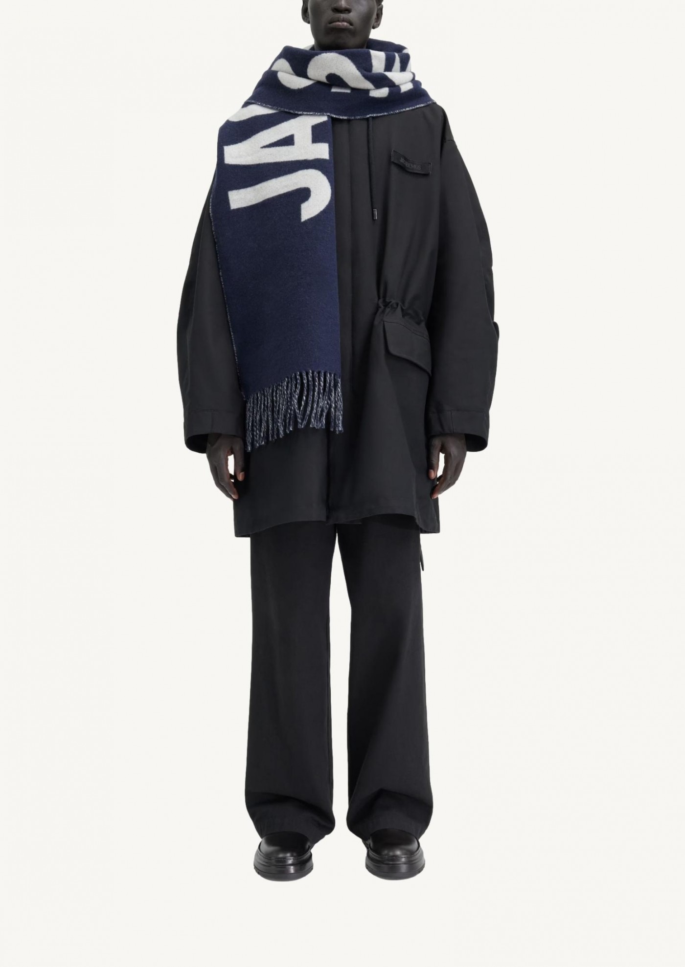 Jacquemus navy scarf Logo scarf.