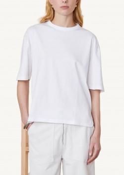 Tシャツ・カットソー OFFICINE GENERALE Men T Shirts S25MTEE201 WHITE Crew neck t-shirt organic cotton jersey – Officine Générale