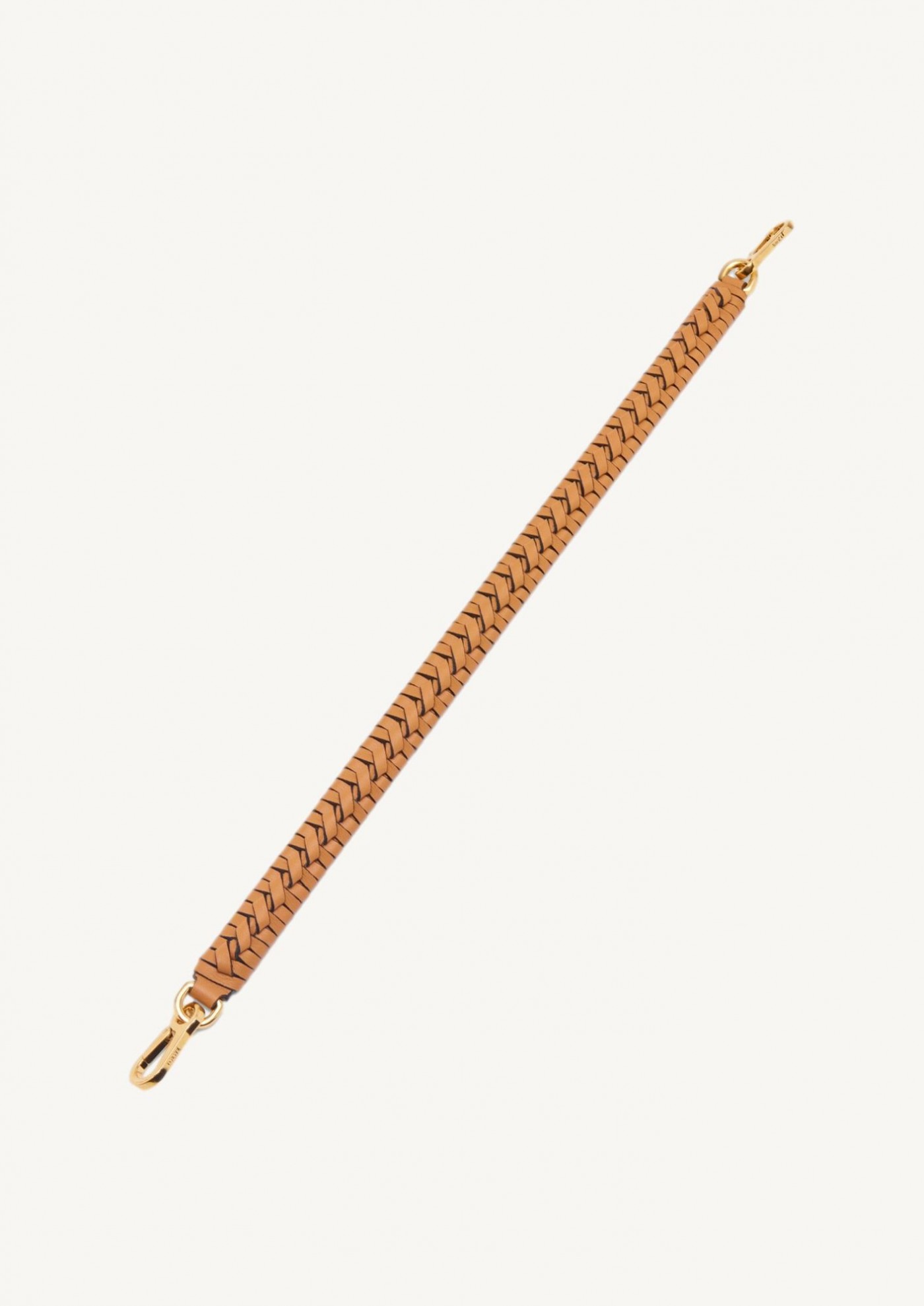 Bandoulière Woven Spiral en cuir de veau classique warm desert