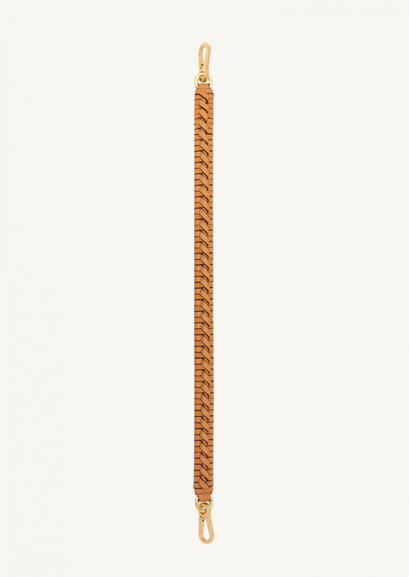 Bandoulière Woven Spiral en cuir de veau classique warm desert