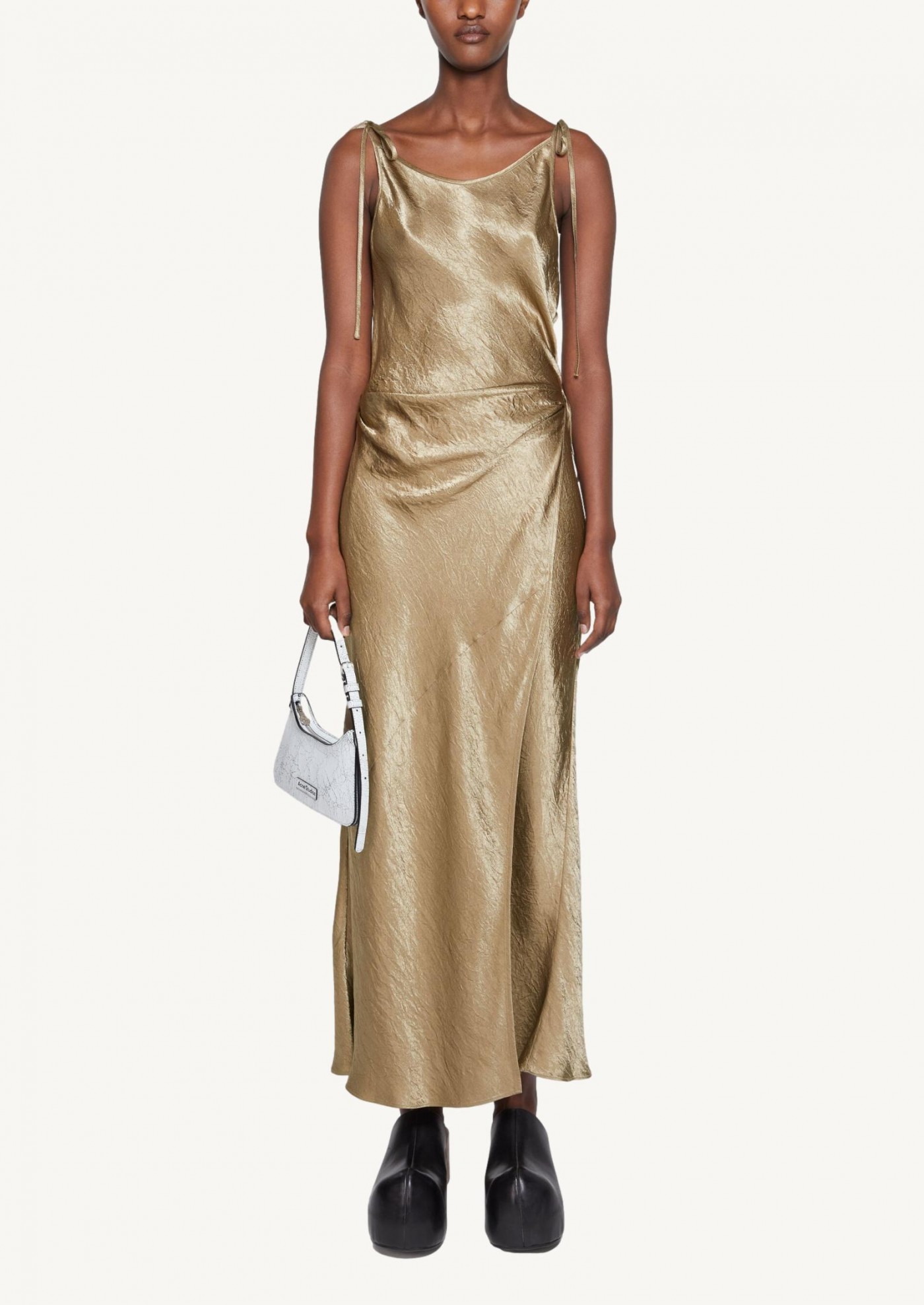 Satin dress old green