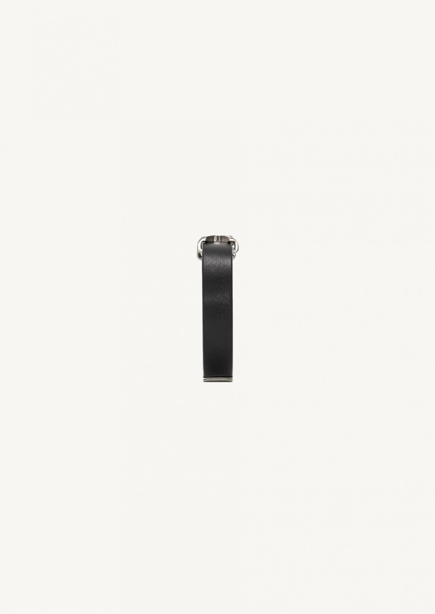 Bracelet cassandre en cuir noir Saint Laurent