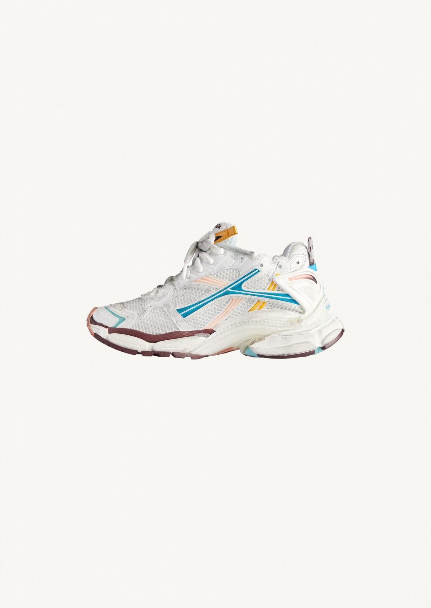 Sneaker runner pour femme en blanc jaune rose bleu Balenciaga