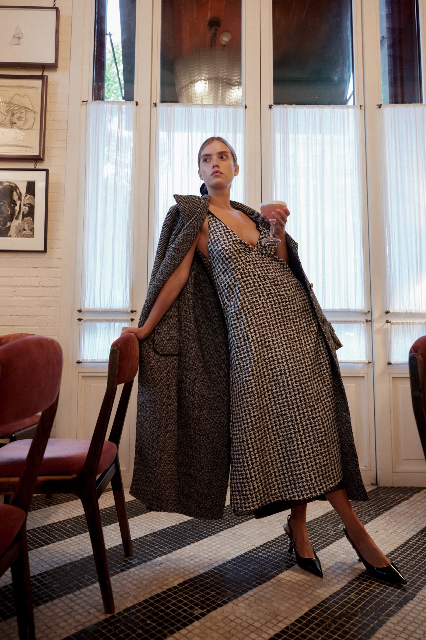 Robe pied de poule