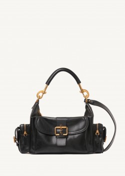 【関税＆送料込み】ChloAC Leather Camera Bag CHLOÉ | Medium Double Carry Leather Camera Bag | BROWN