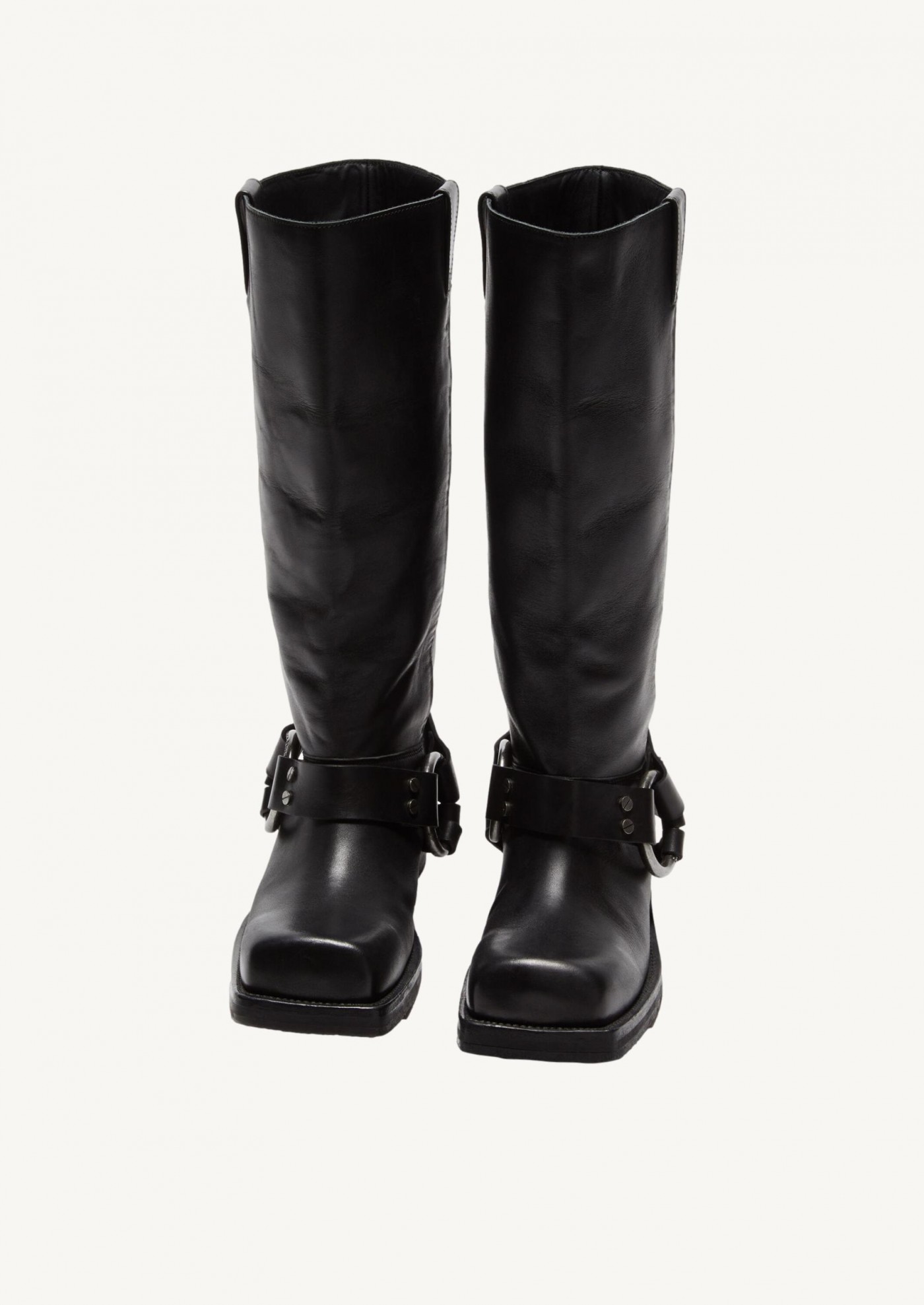 Black buckle leather boots Acne Studios