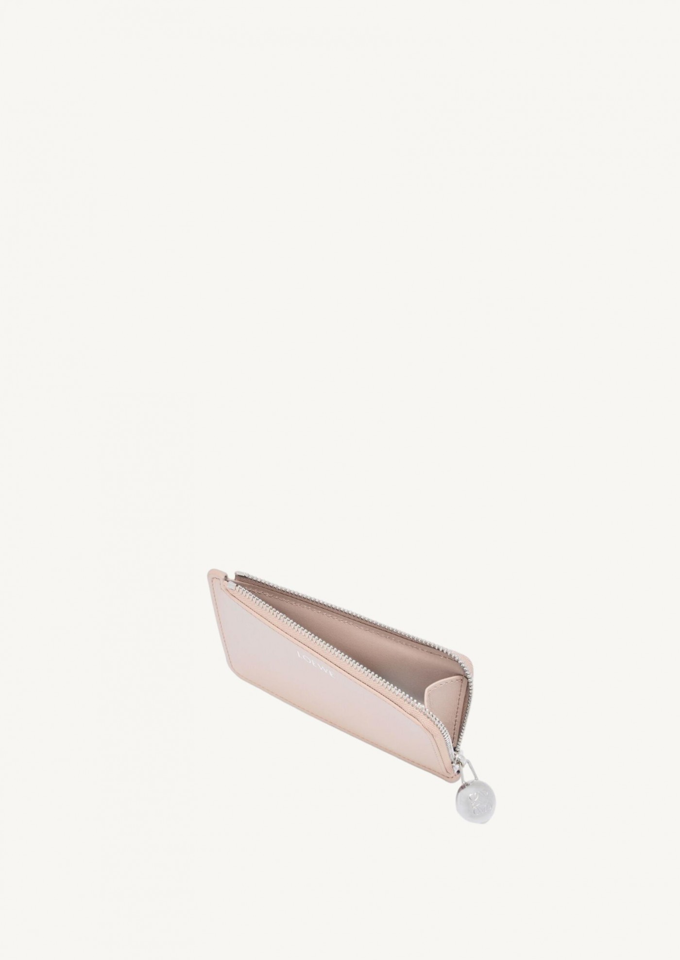 Porte-cartes et monnaie Pebble en cuir de veau nappa brillan talc Loewe Porte-cartes et monnaie Pebble en cuir de veau nappa brillan talc Loewe