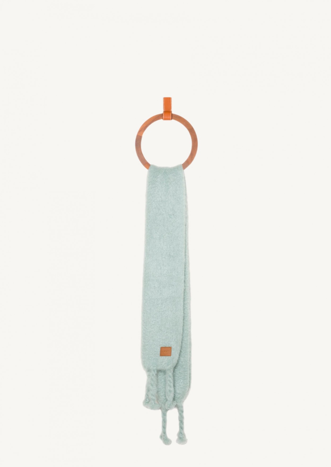 Écharpe en mohair et laine mélangés bleu