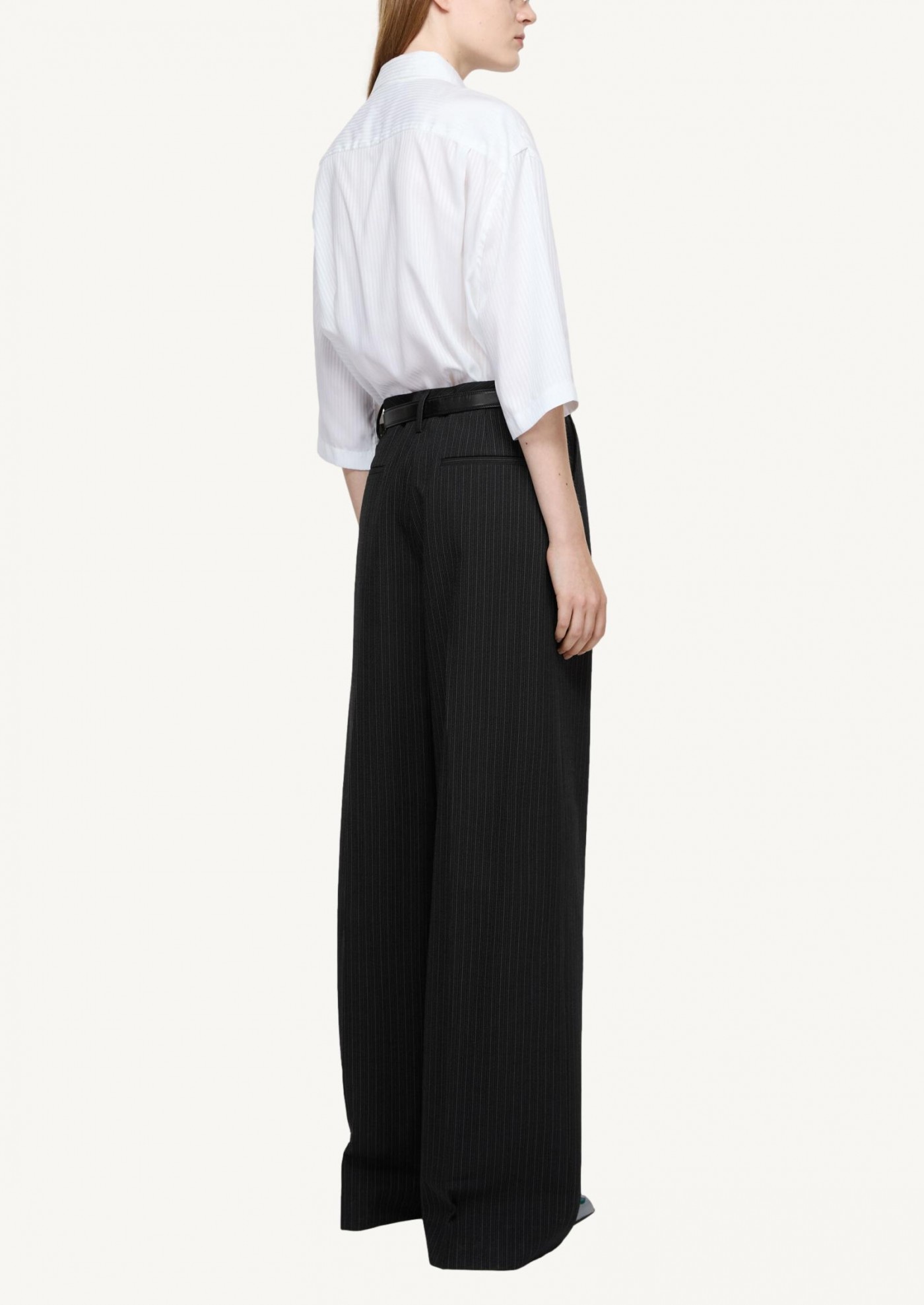 Pantalon tailleur à pinces noir Acne Studios