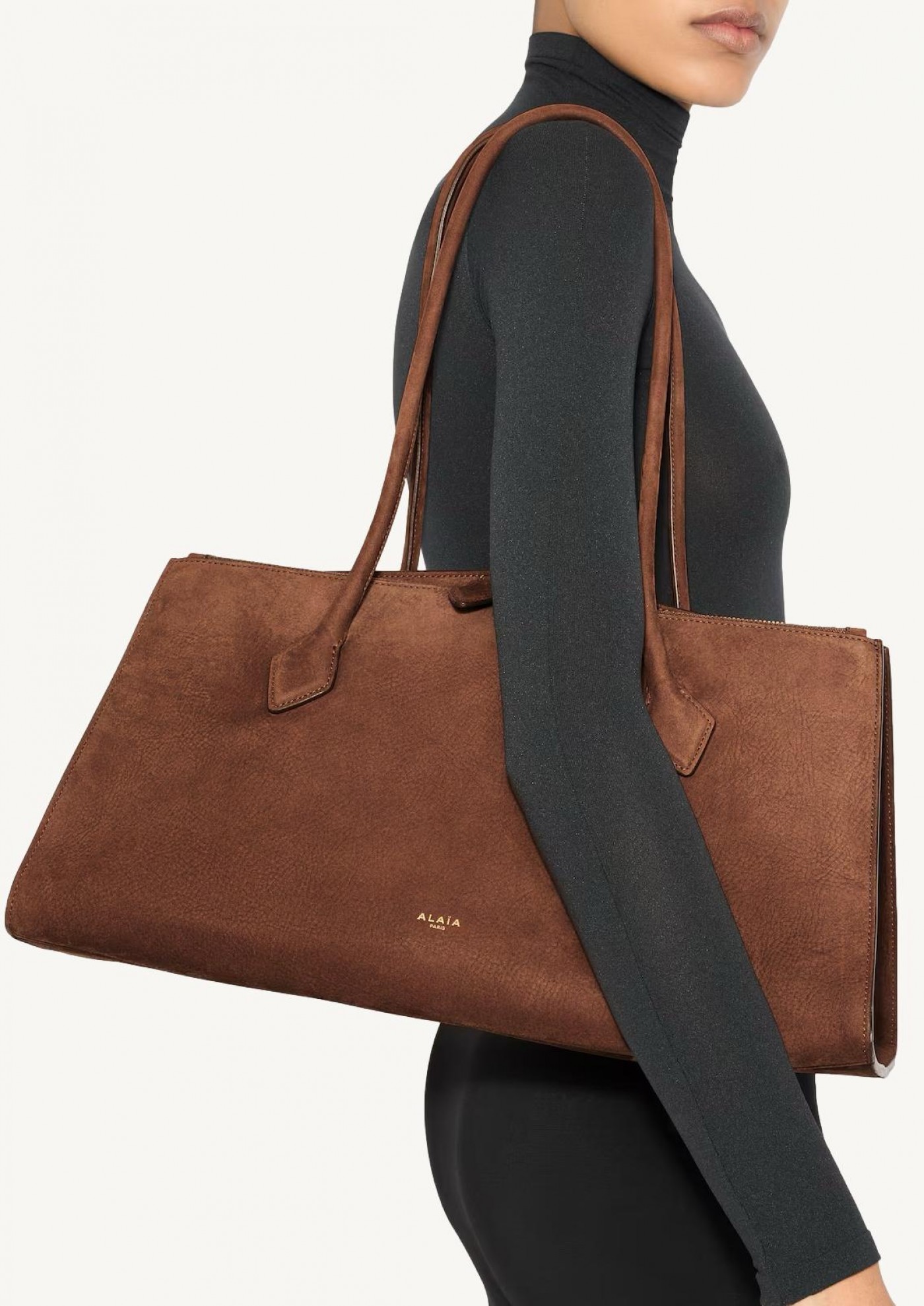 Le teckel tote en nubuck Alaïa