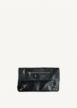 Balenciaga city clutch bag black Balenciaga