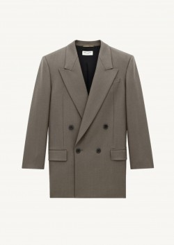 【SAINT LAURENT】SINGLE-BREASTED JACKET IN GABARDINE Saint Laurent Jacket in Wool Gabardine | Saks Fifth Avenue