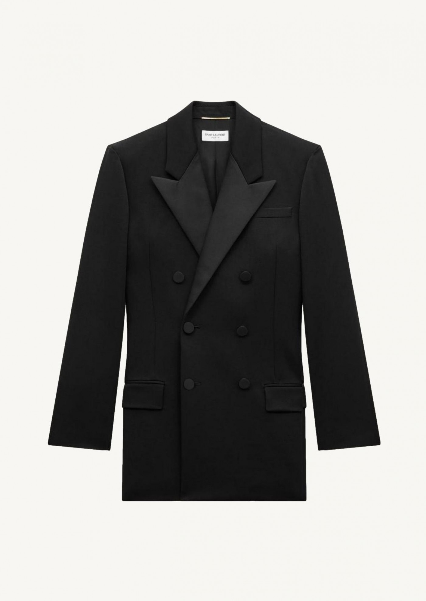 Jacket in grey wool gabardine - Saint Laurent