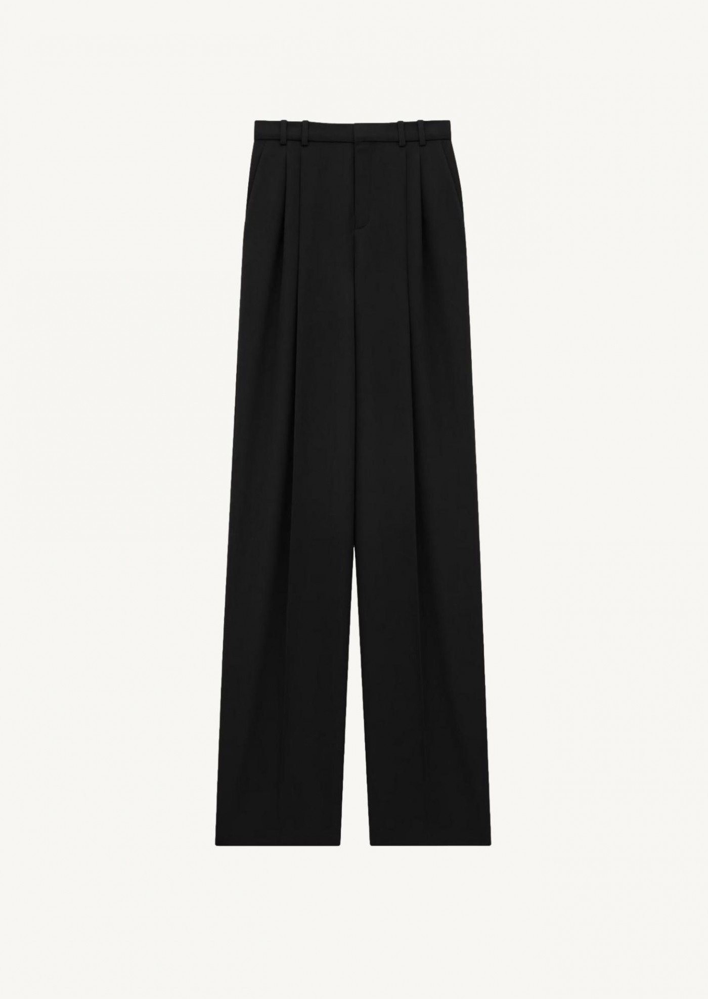 Loose-fitting pants in black powder grain