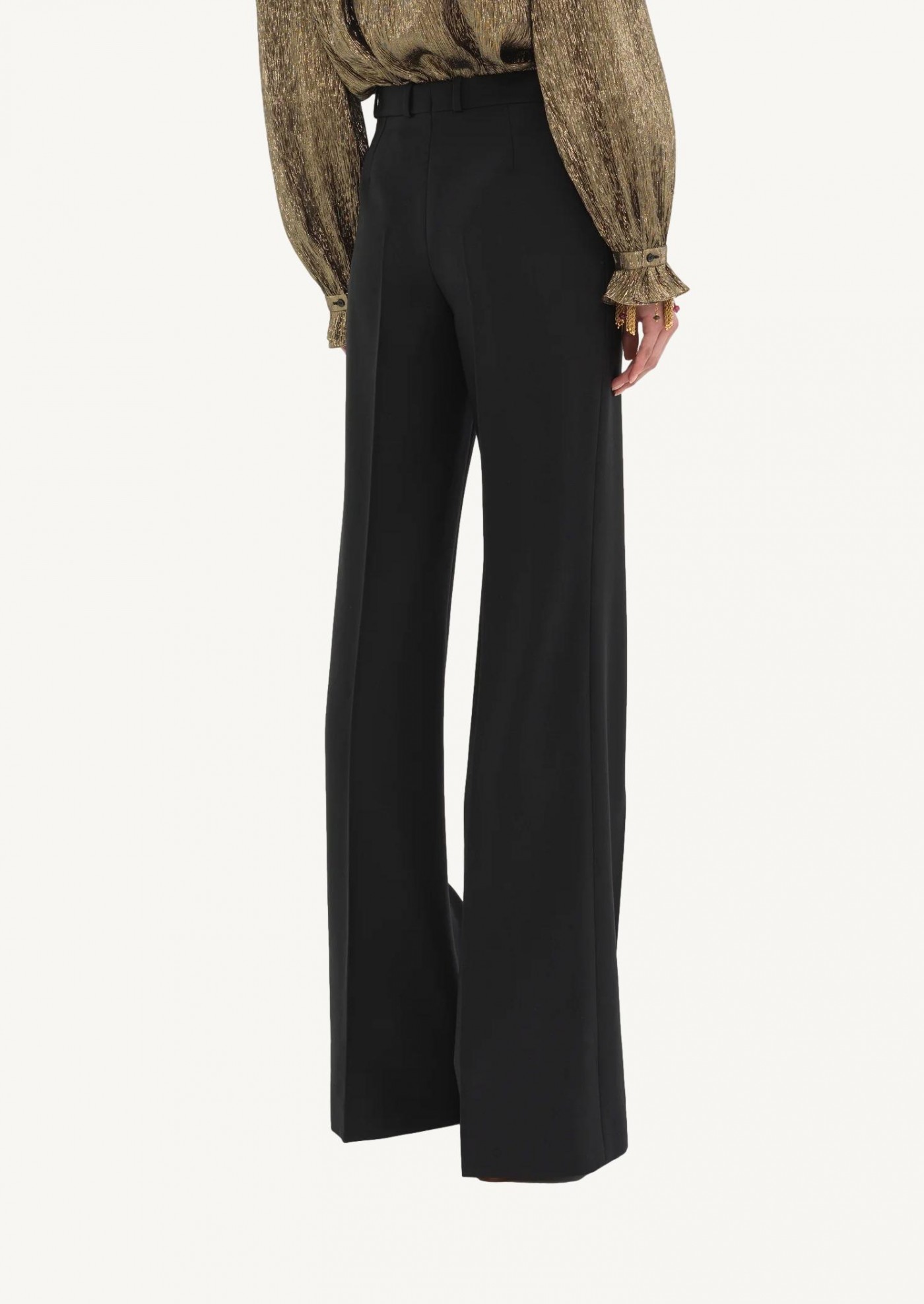 Flared tailored pants in powder grain wool Chloé Flared tailored pants in powder grain wool Chloé