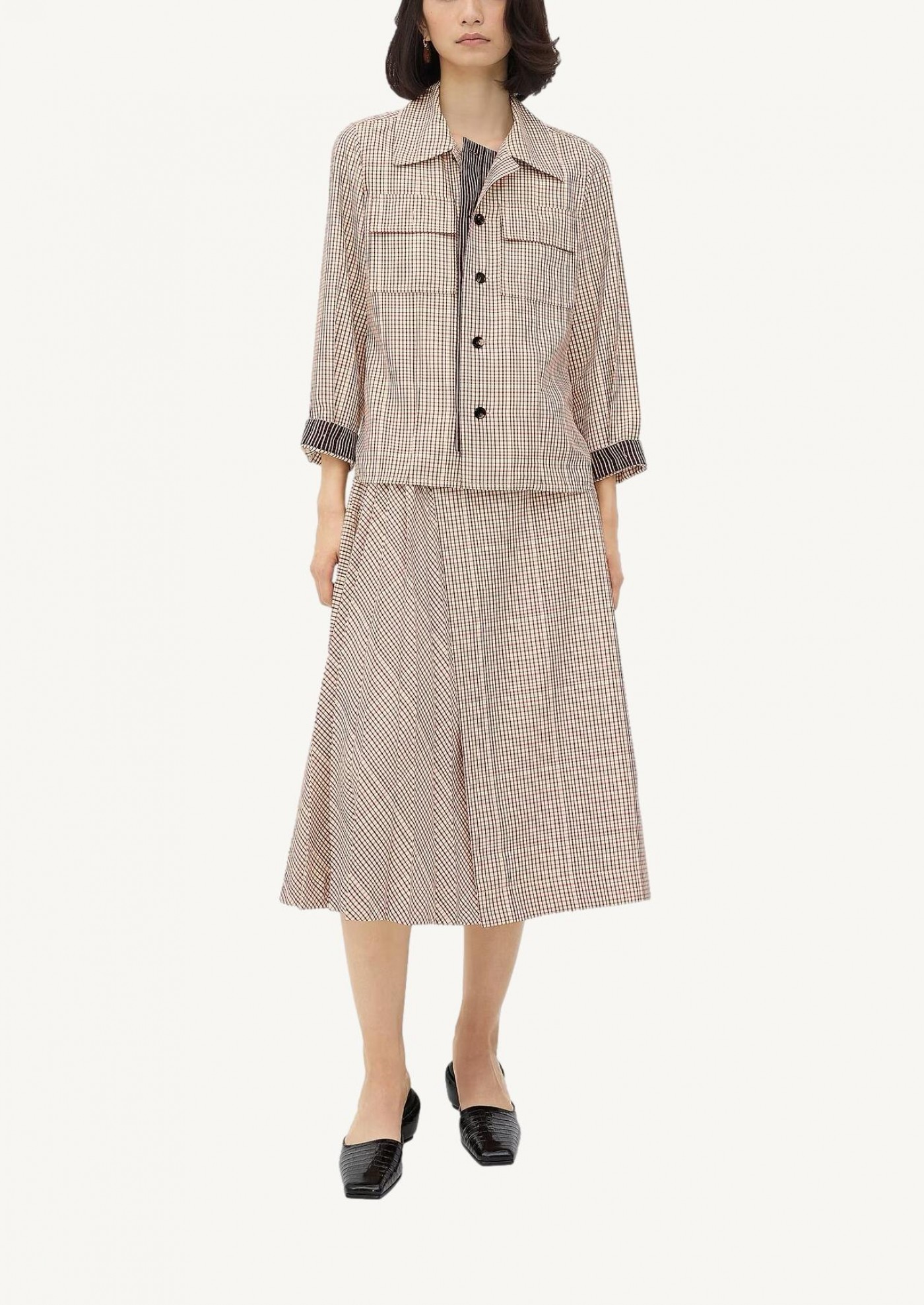 Check viscose shirt