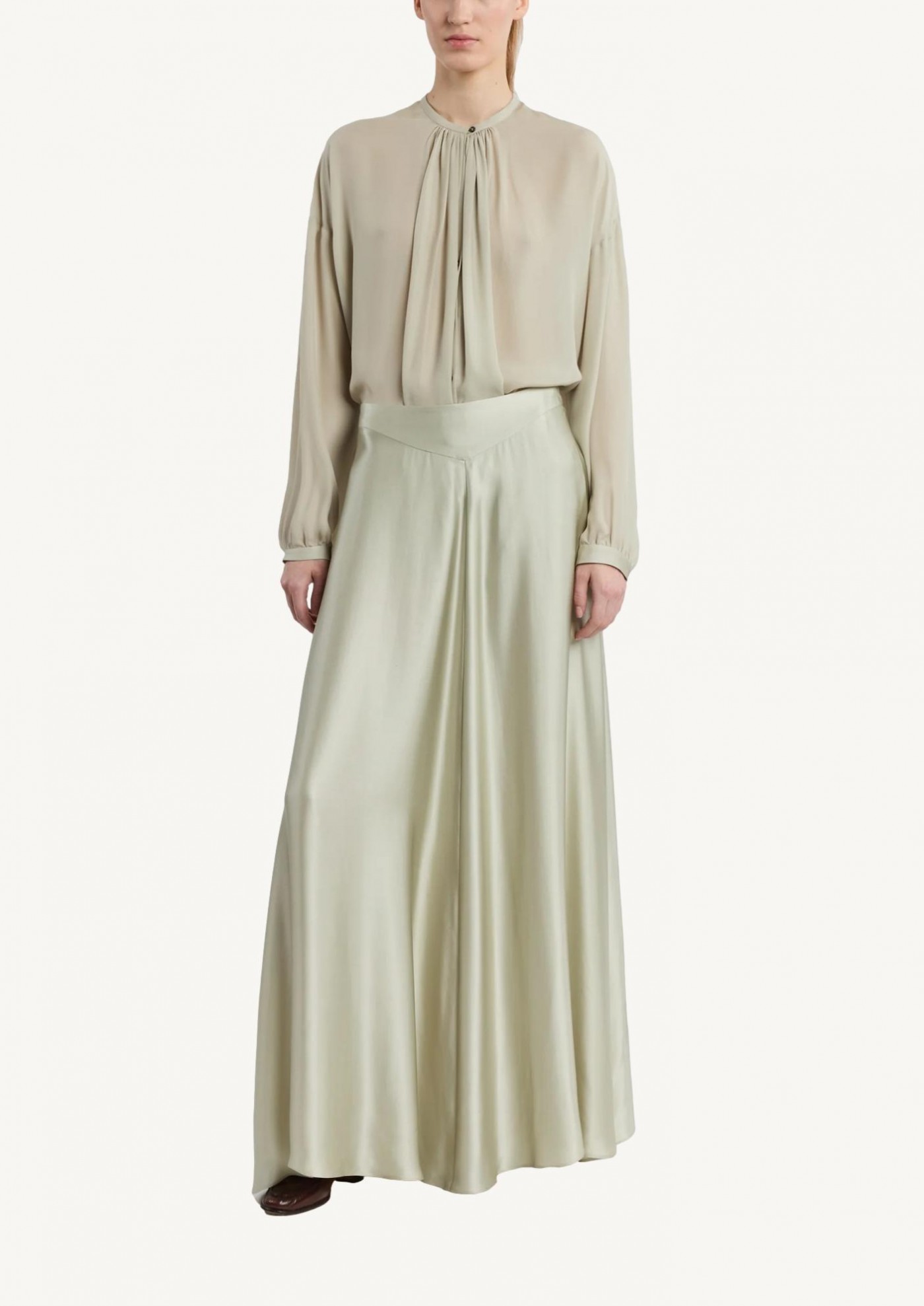 Organic silk almond blouse