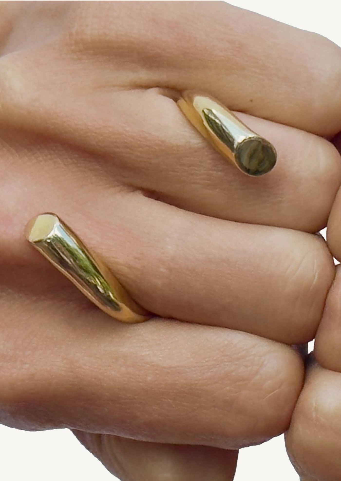 Bague double biseau en vermeil