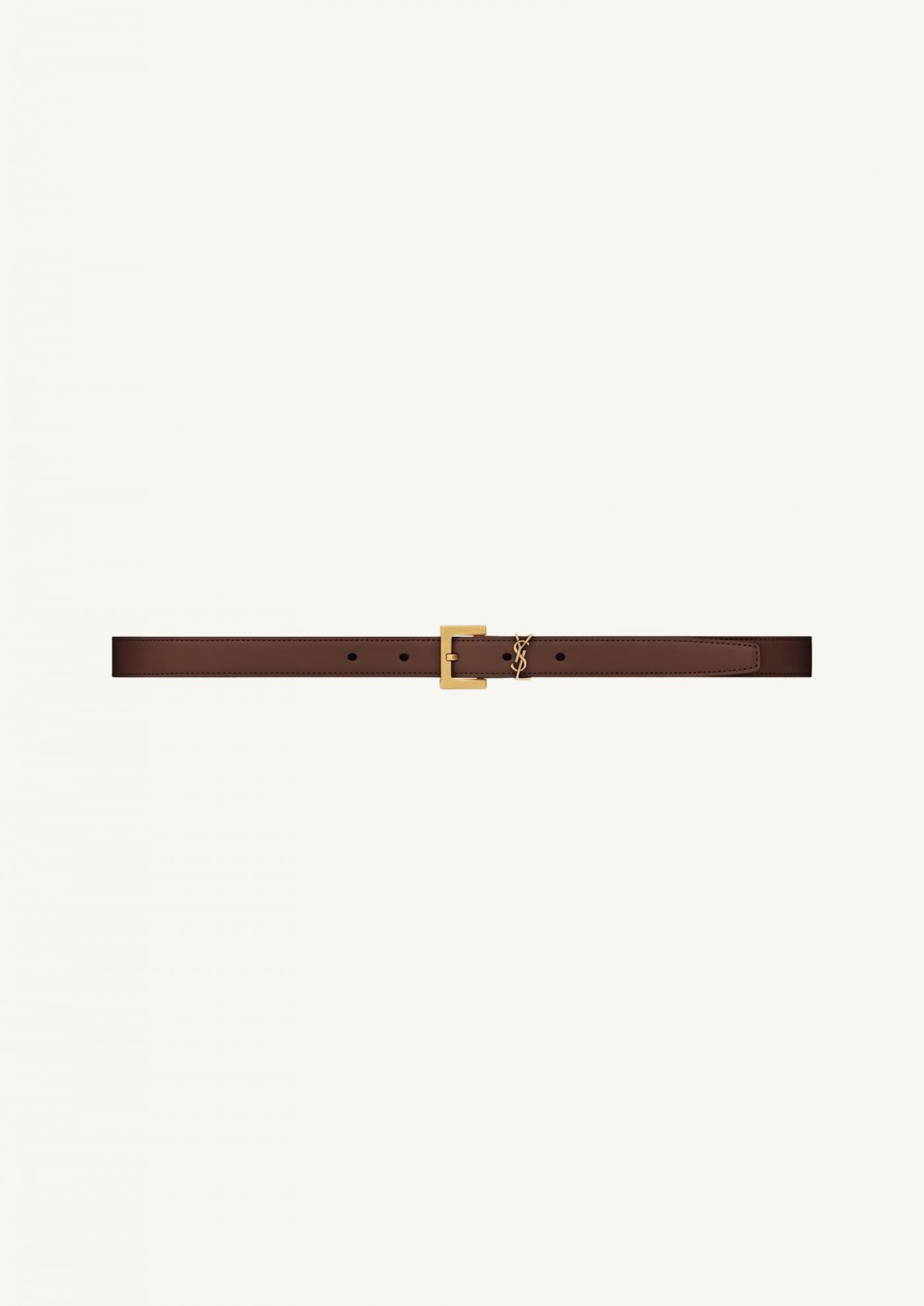 Fine cassandre belt in smooth red tan leather