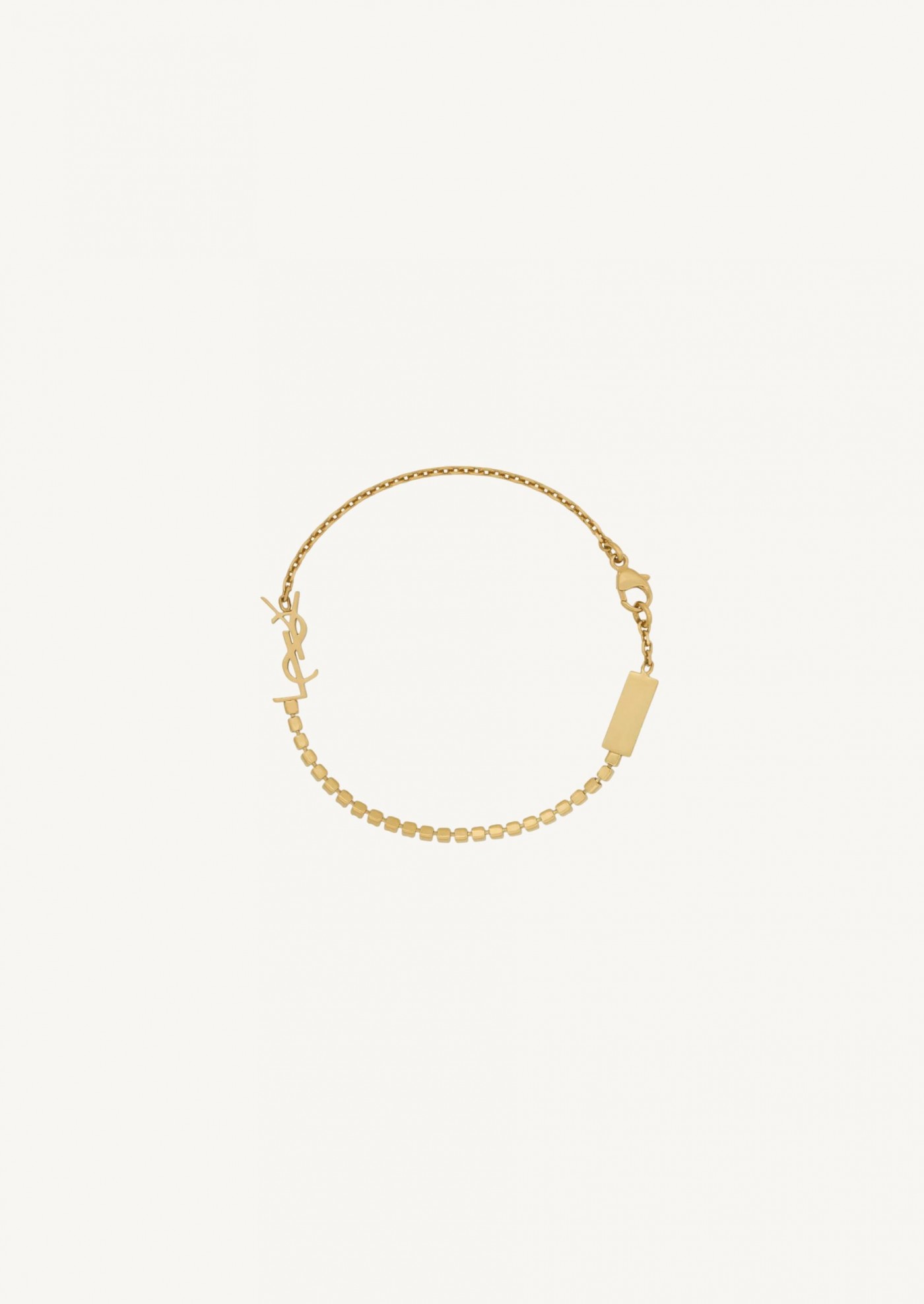 Cassandre metal and rhinestone charm bracelet