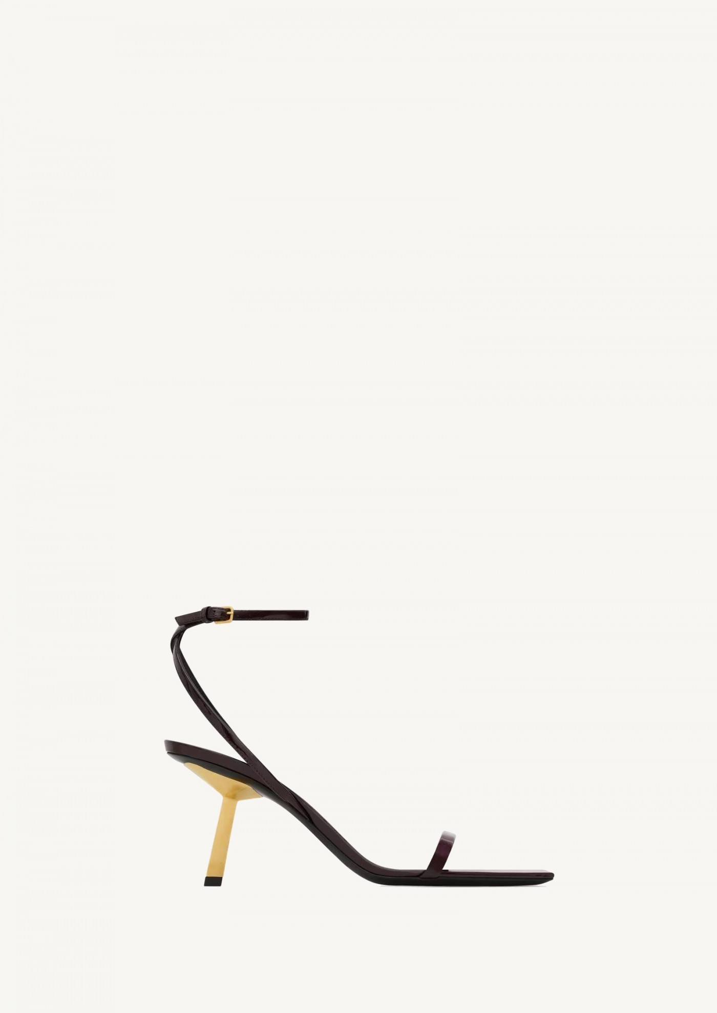 Lee ice-brown patent leather sandals