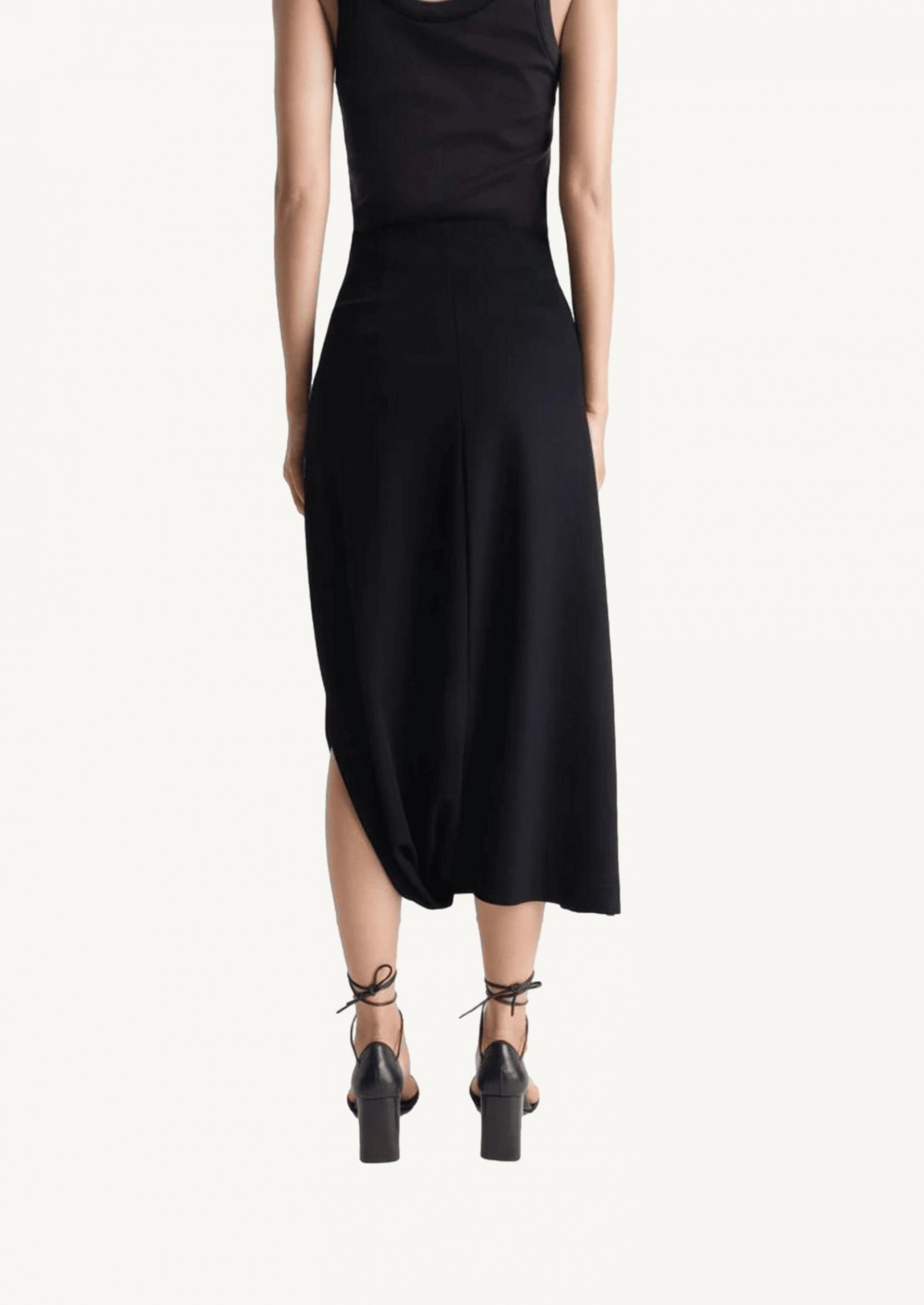 Black twisted hem skirt Lemaire