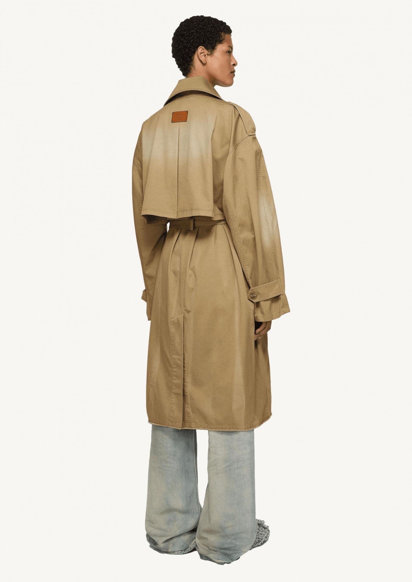 Manteau ceinturé en beige Acne Studios
