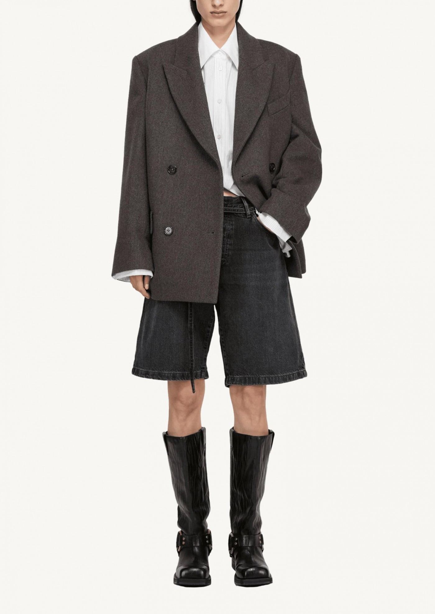 Manteau en sergé croisé Acne Studios