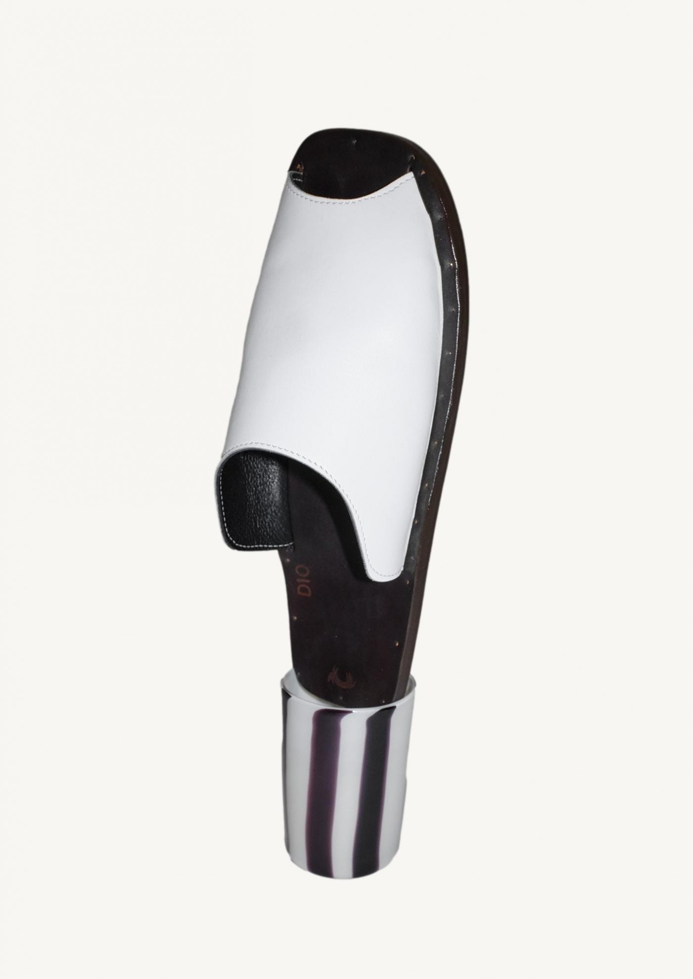Murano blown glass with vertical stripes