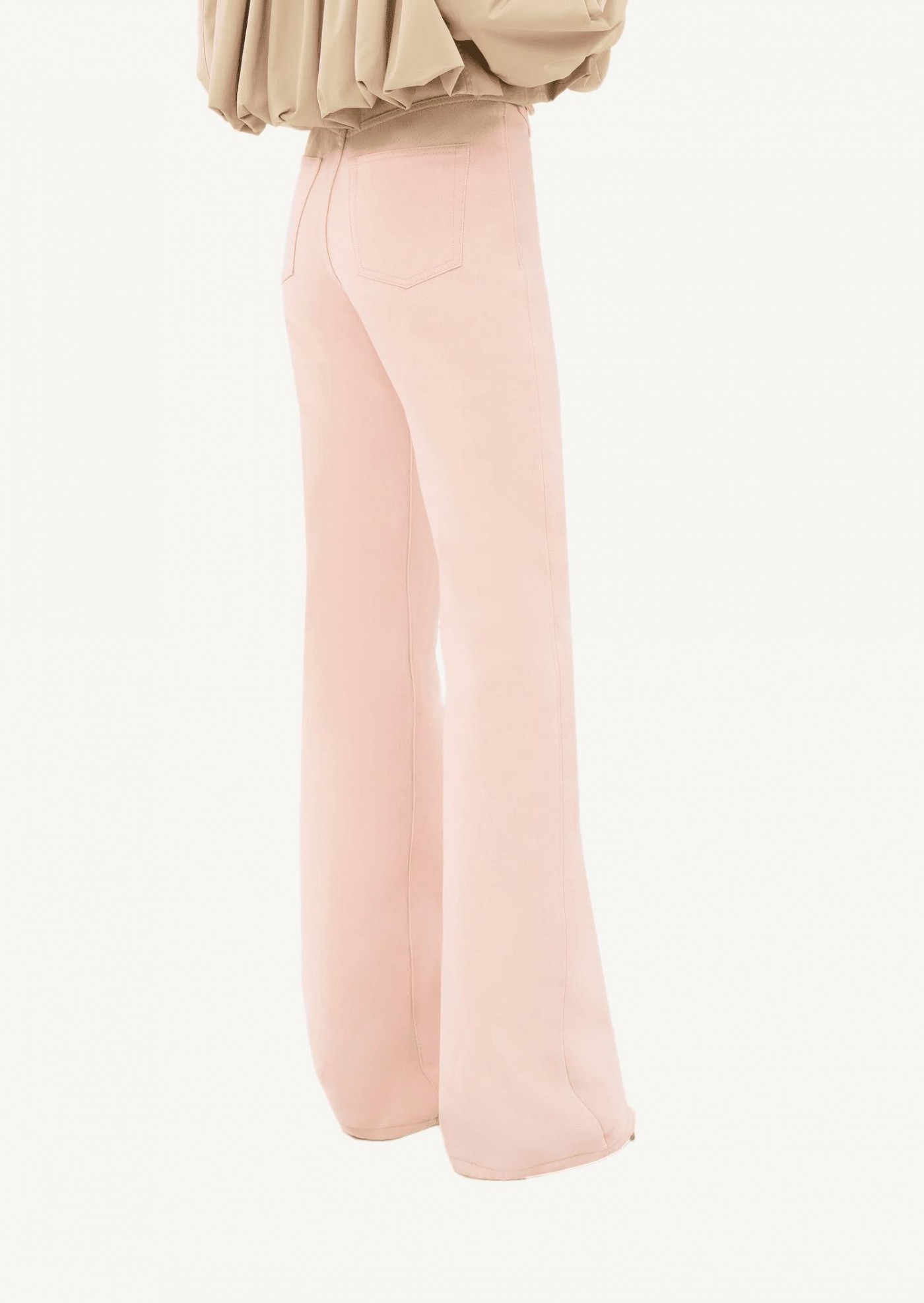 High-waisted flared jeans in pink denim Chloé