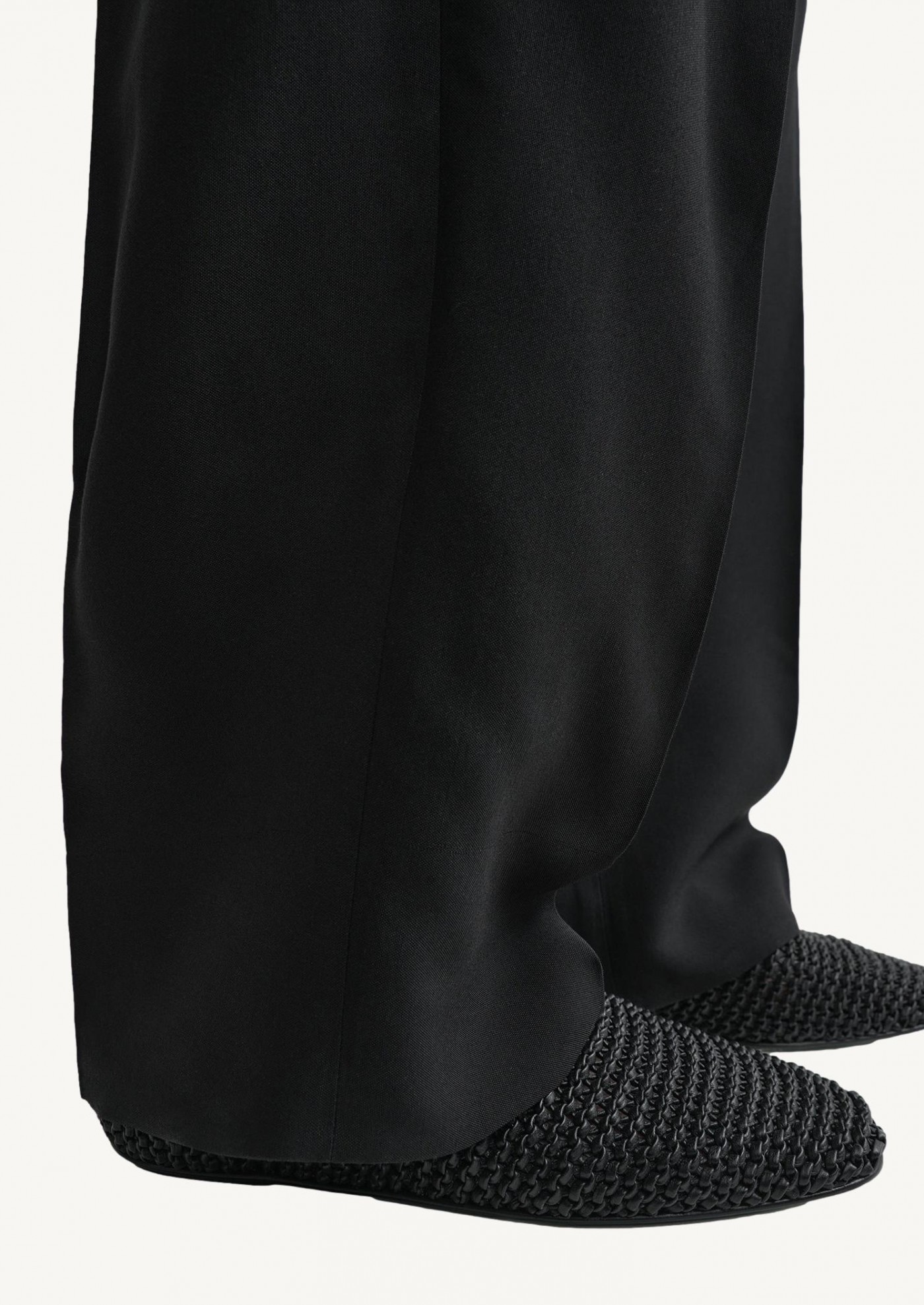 Woven leather ballerinas black Totême