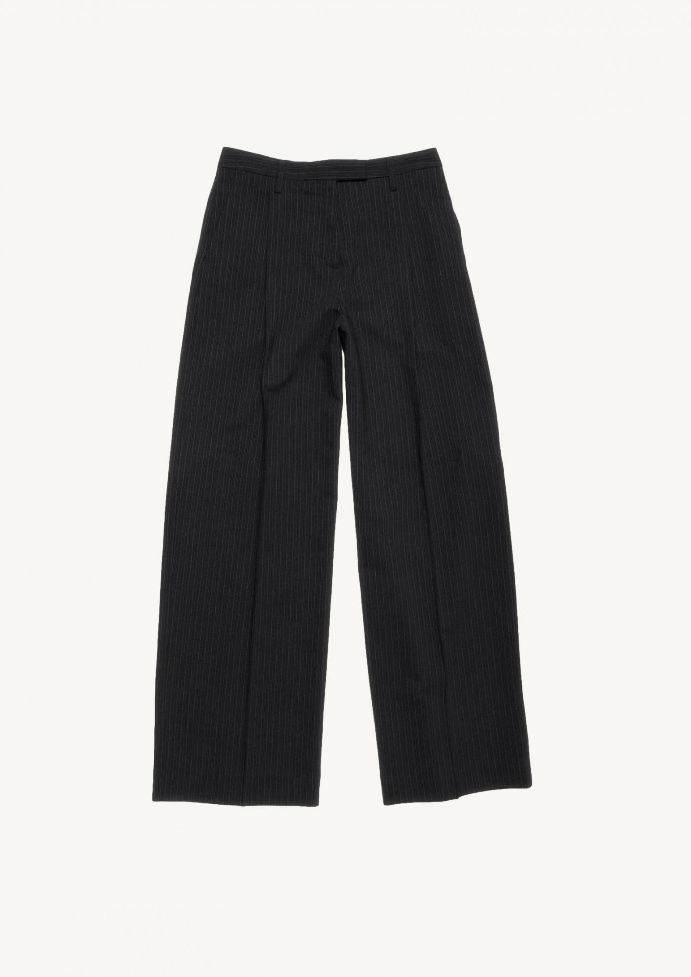 Tailored pinstripe trousers black