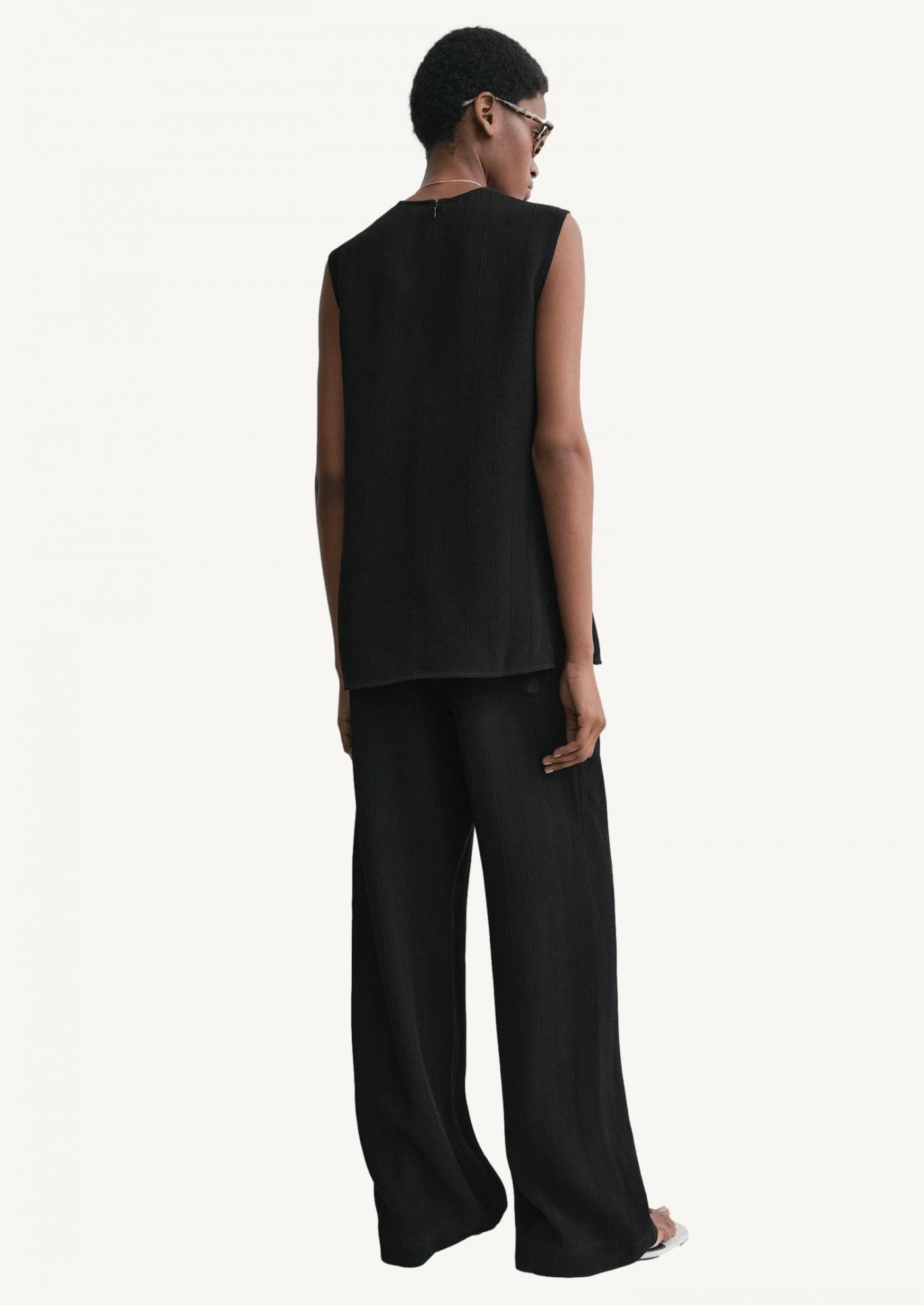 Woven stripe top black Totême Woven stripe top black Totême