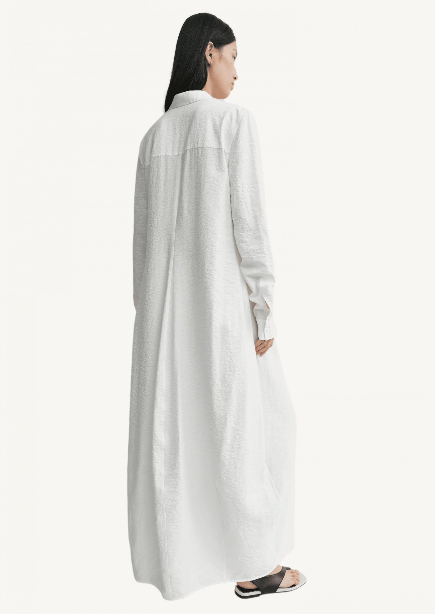 Robe-chemise parachute blanche Totême