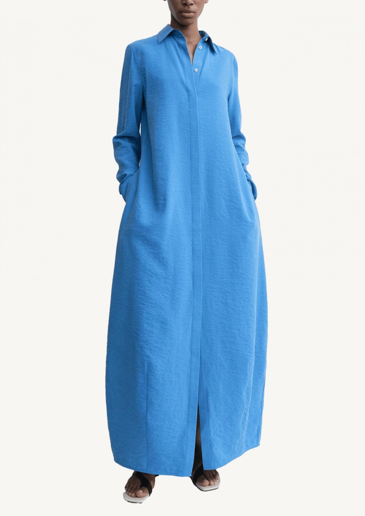 Parachute shirtdress cobalt