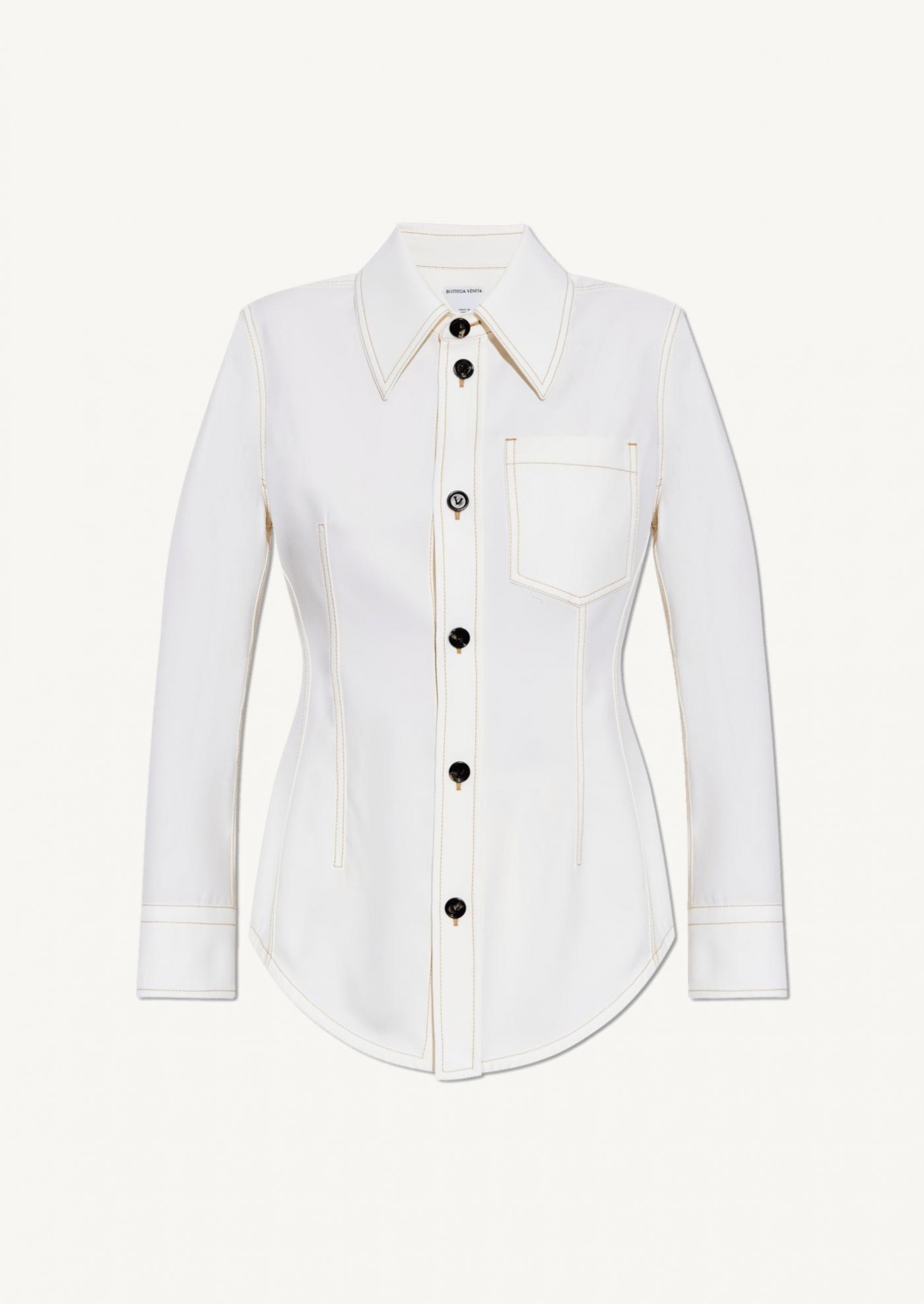Buttonned shirt in light wool