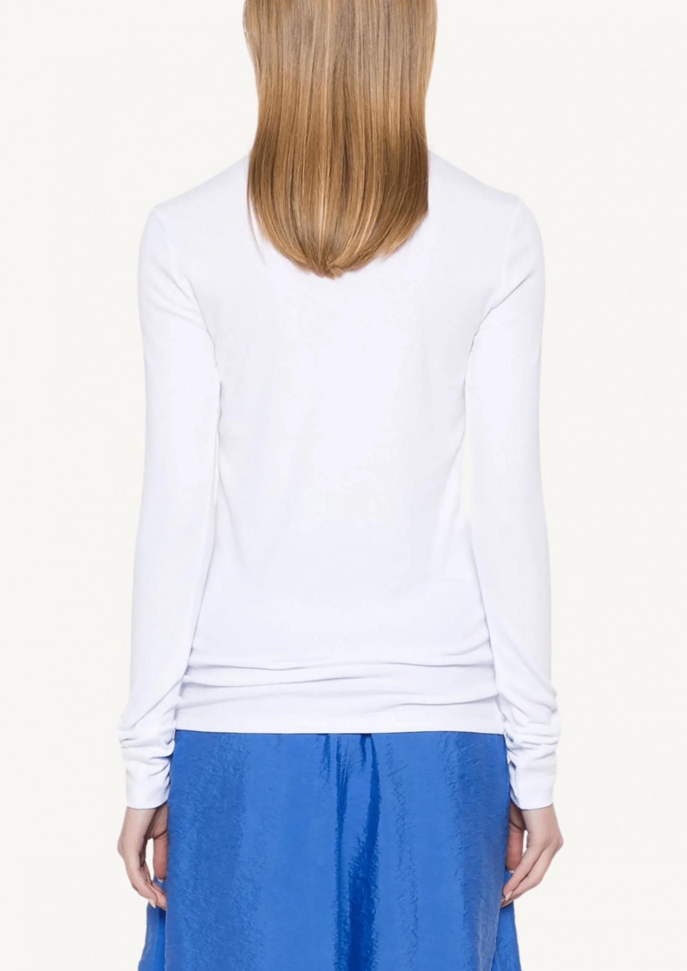 T-shirt en jersey à manches longues blanc Totême