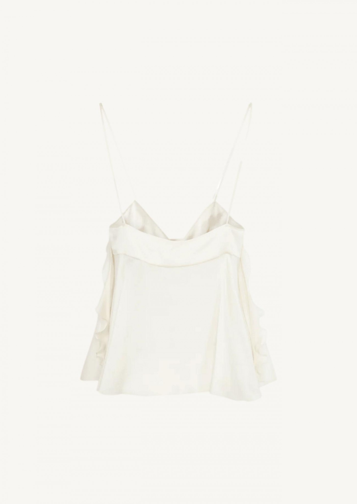 Chloé top caraco en soie blanc