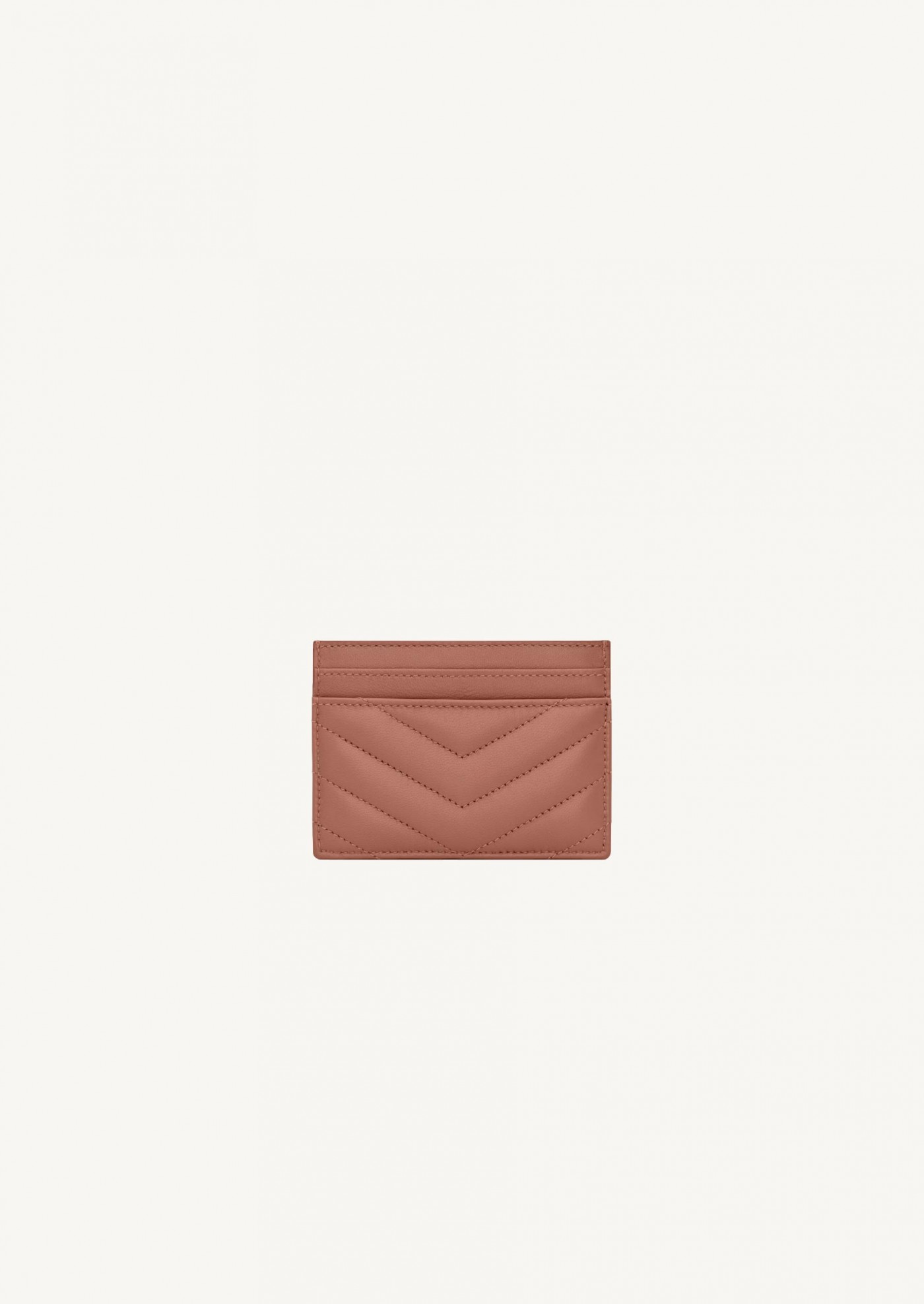 Cassandre cardholder in lambskin leather pink barely