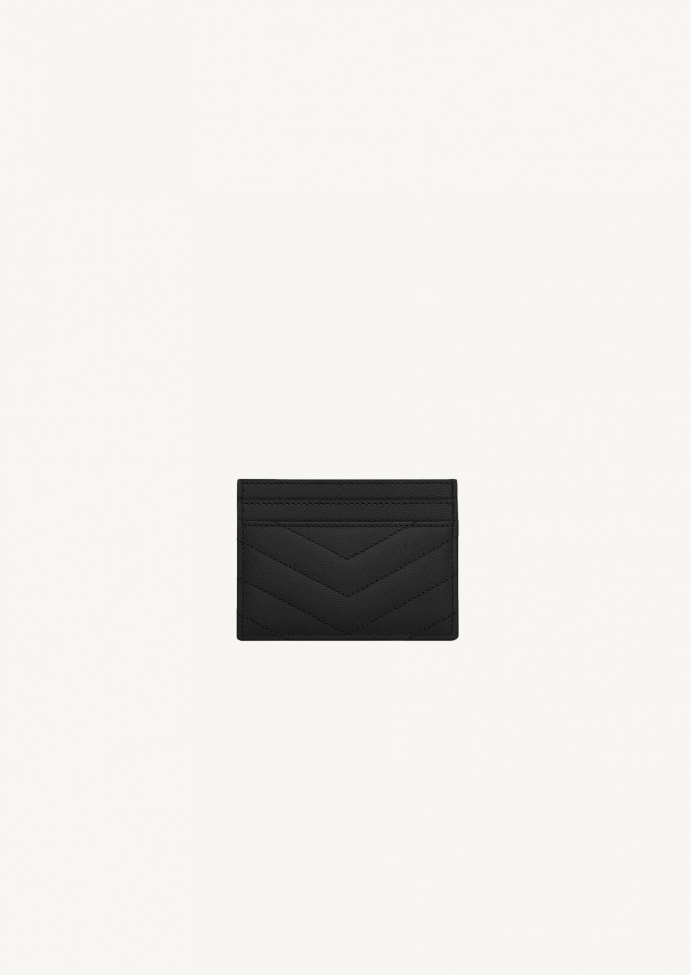 Cassandre powder grain leather cardholder black