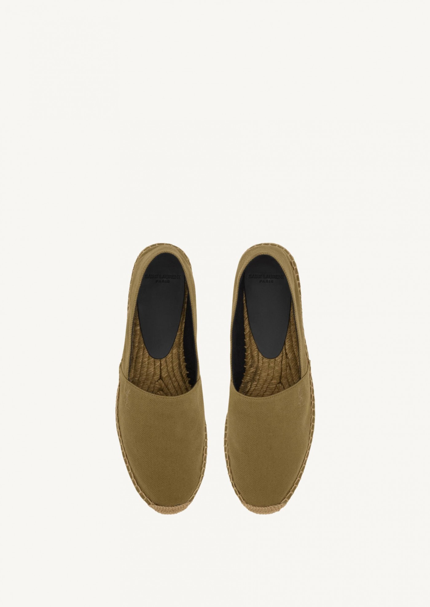 Espadrilles in cactus cotton gabardine