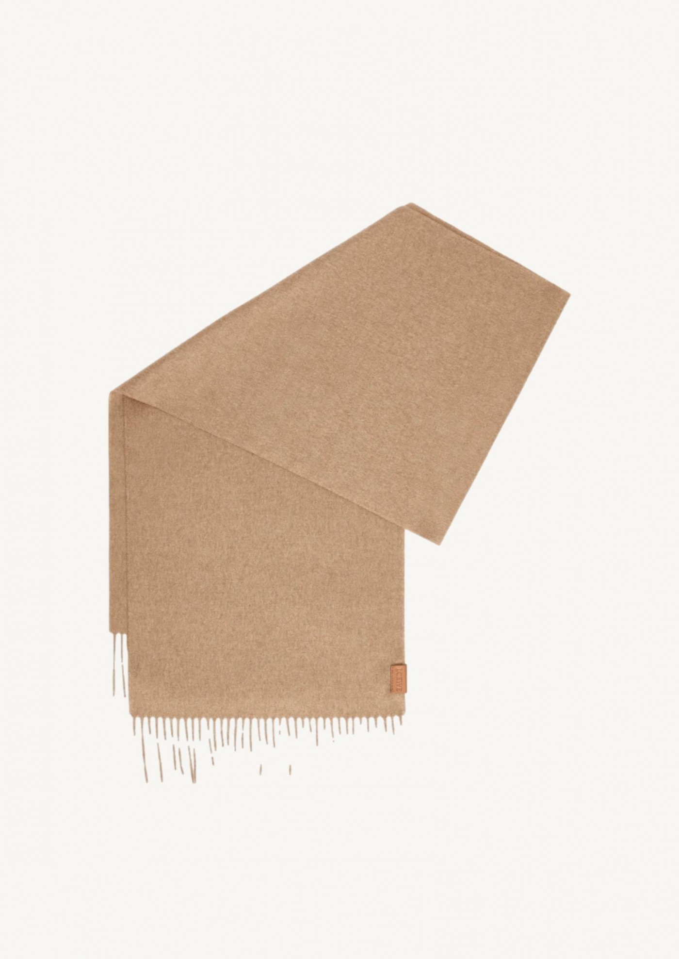 Beige cashmere scarf